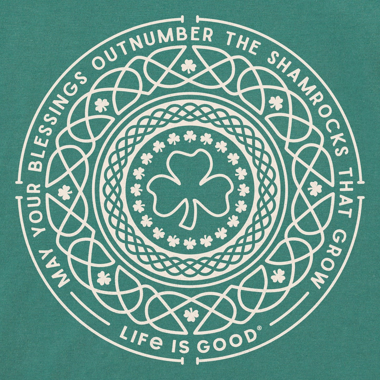 Women's Shamrock Mandala Short Sleeve Crusher Boxy Tee