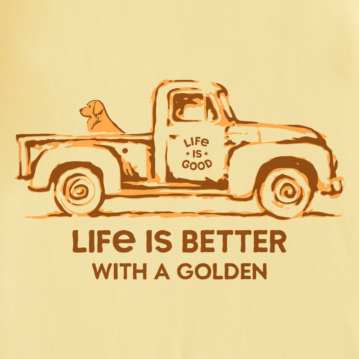 Men's Better with a Golden Truck Short Sleeve Crusher Tee