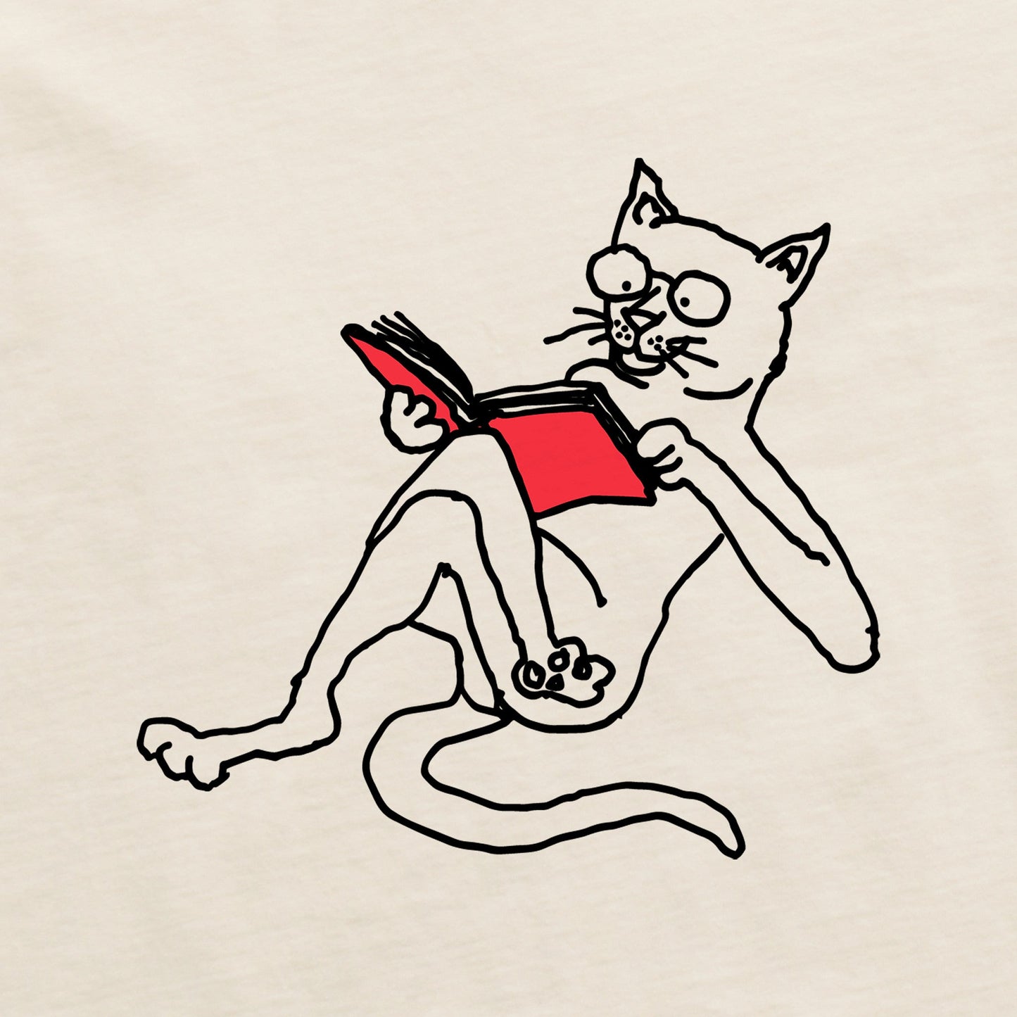 Men's Reading Cat Short Sleeve Crusher Tee