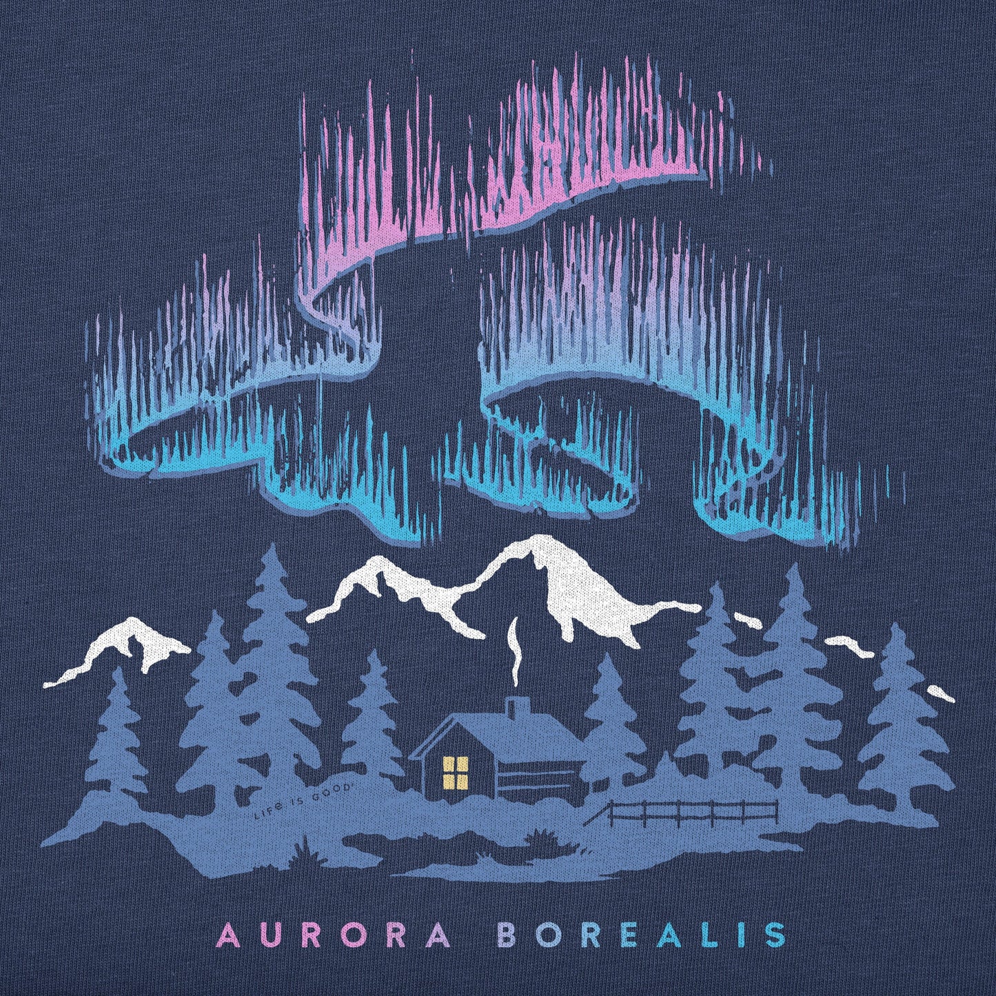 Women's Aurora Borealis Cabin Short Sleeve Crusher Tee