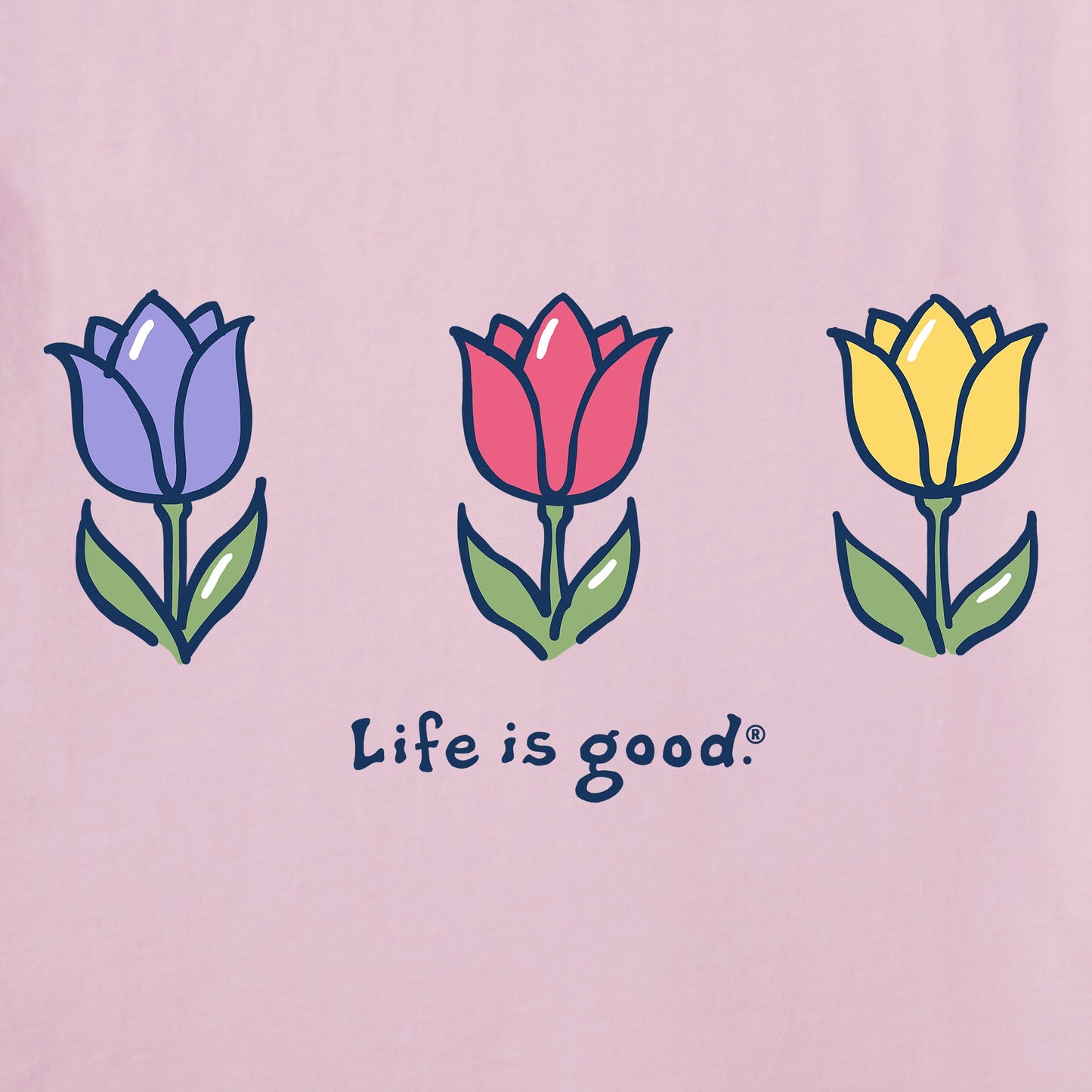 Women's Three Tulips Short Sleeve Vee