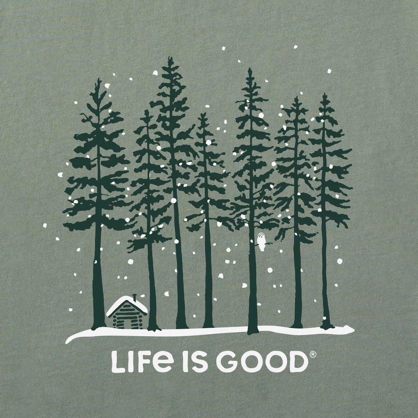 Men's Snowy Owl Tall Pines Simply True Fleece Crew