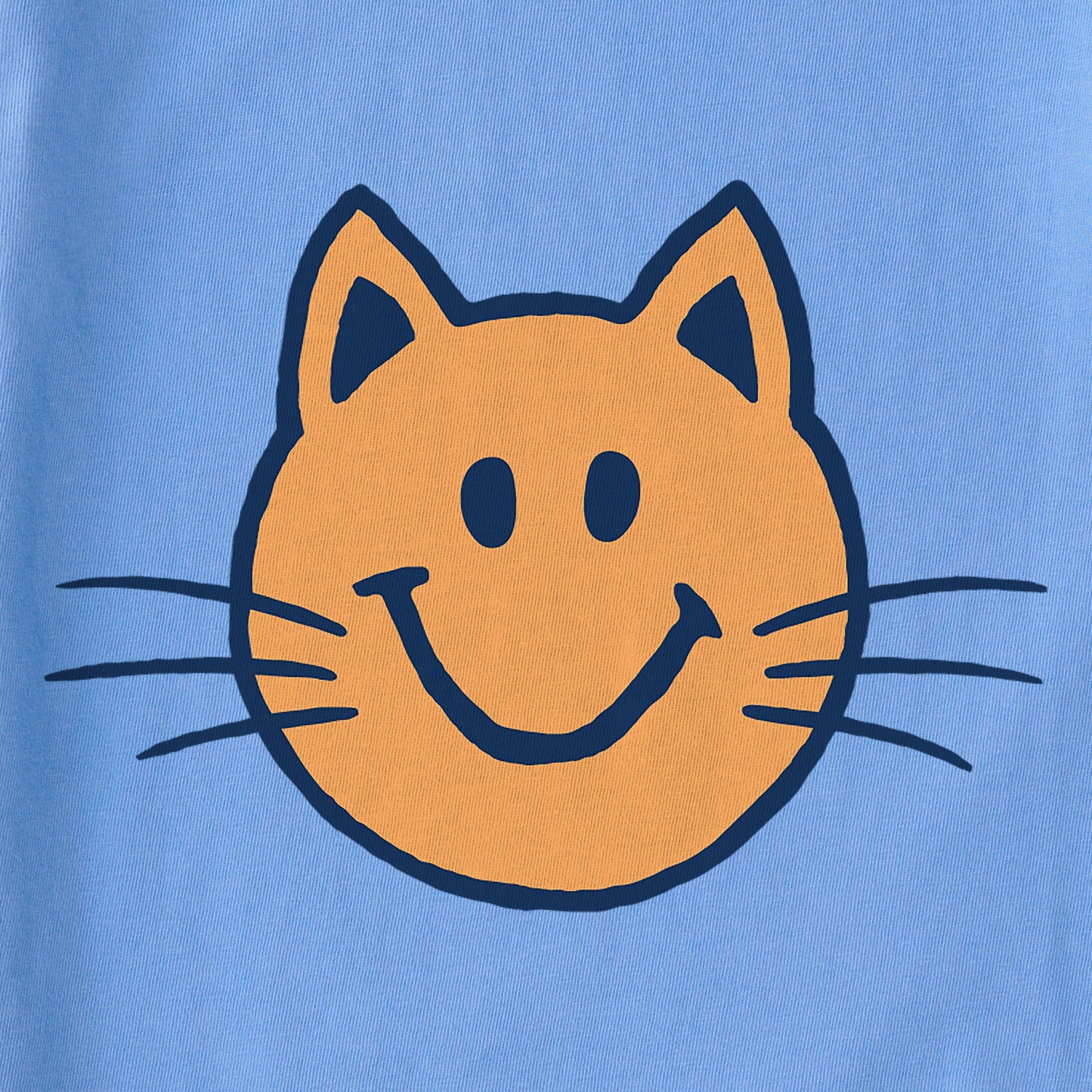 Women's Smile Cat Short Sleeve Crusher Vee