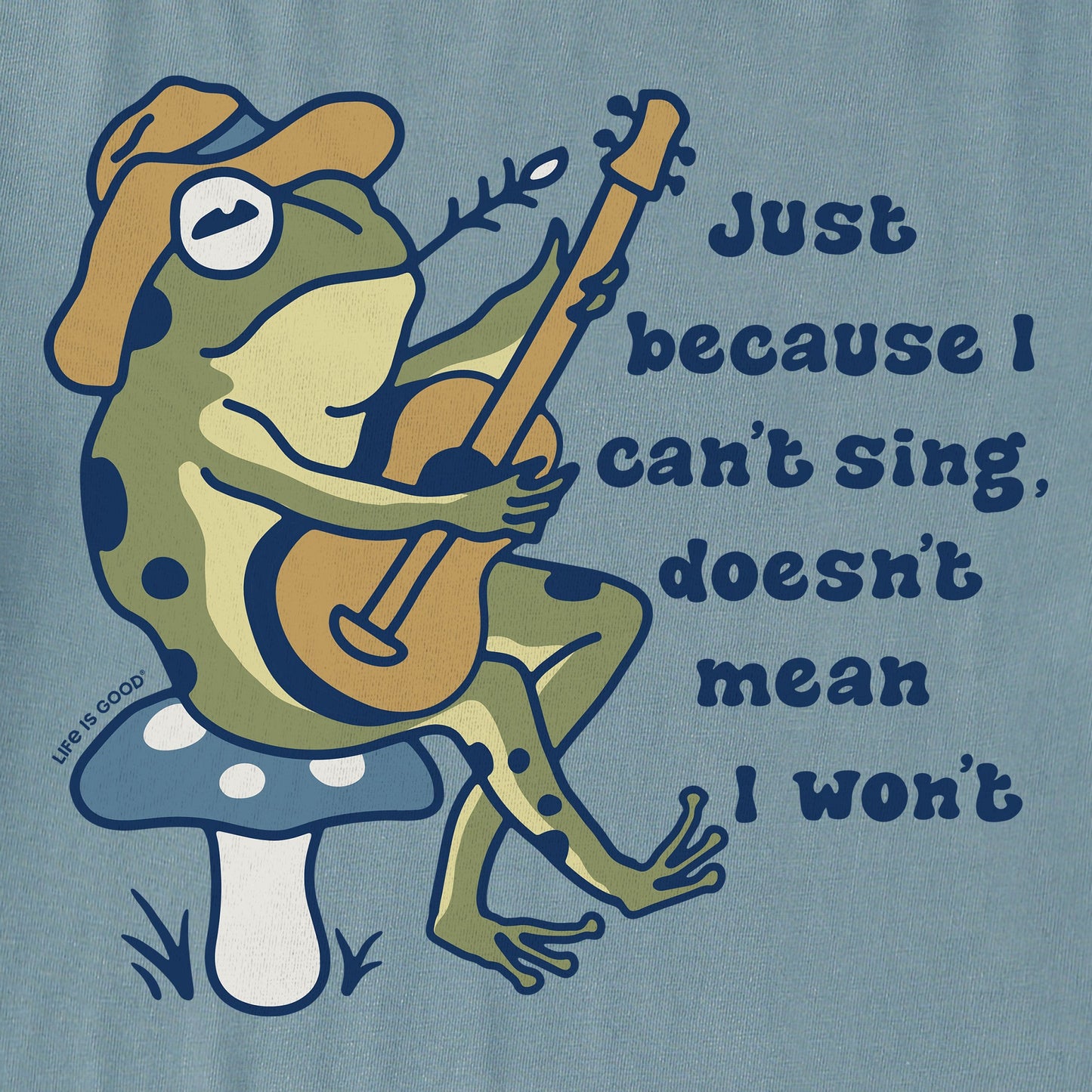 Men's I Can't Sing Guitar Frog Simply True Fleece Hoodie