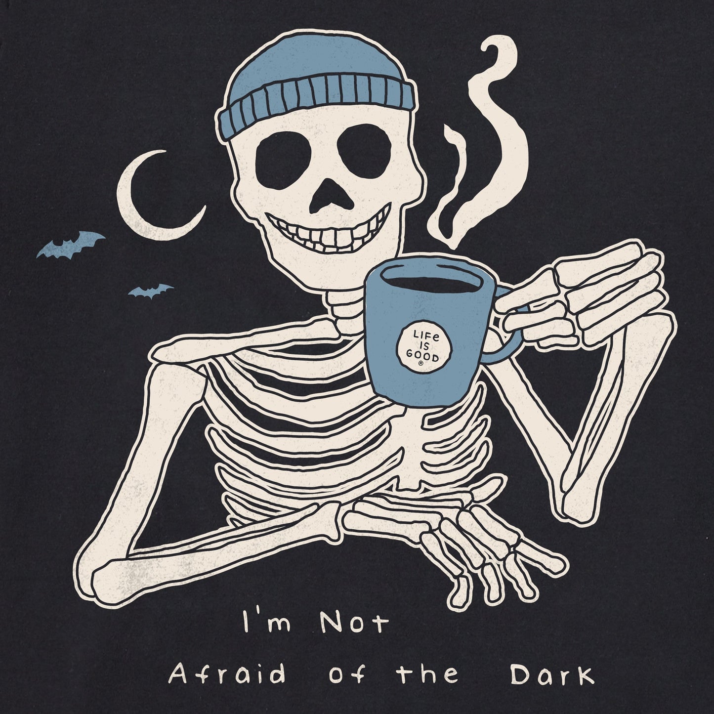 Men's Not Afraid Skeleton Short Sleeve Crusher Tee