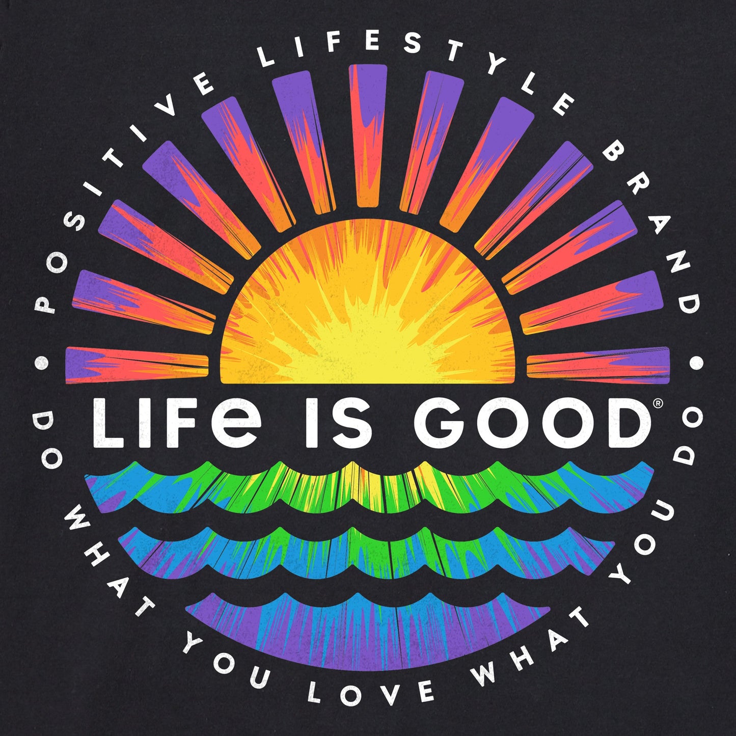 Women's Tie Dye Sunset Burst Short Sleeve Tee