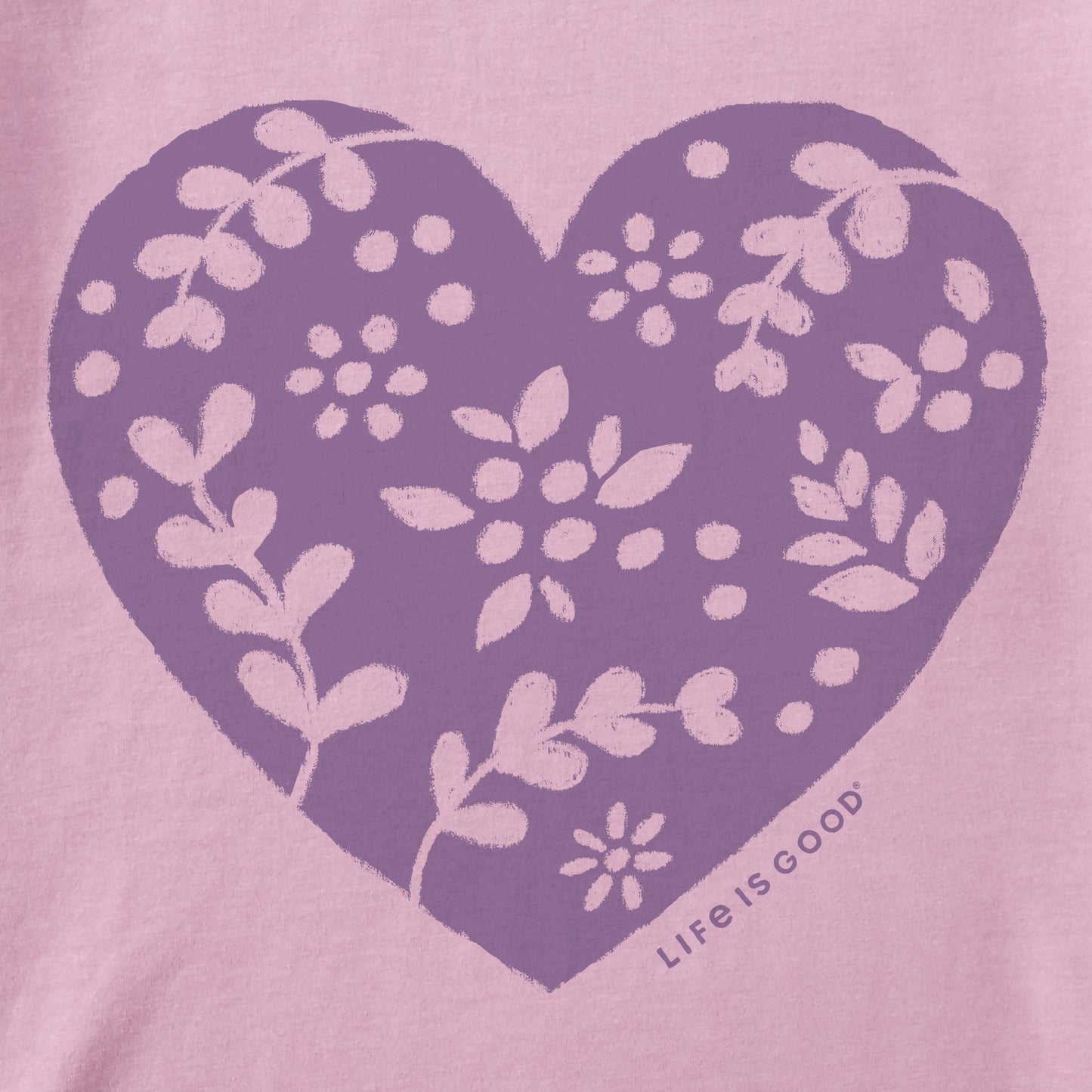 Women's Woodcut Heart Short Sleeve Crusher Tee