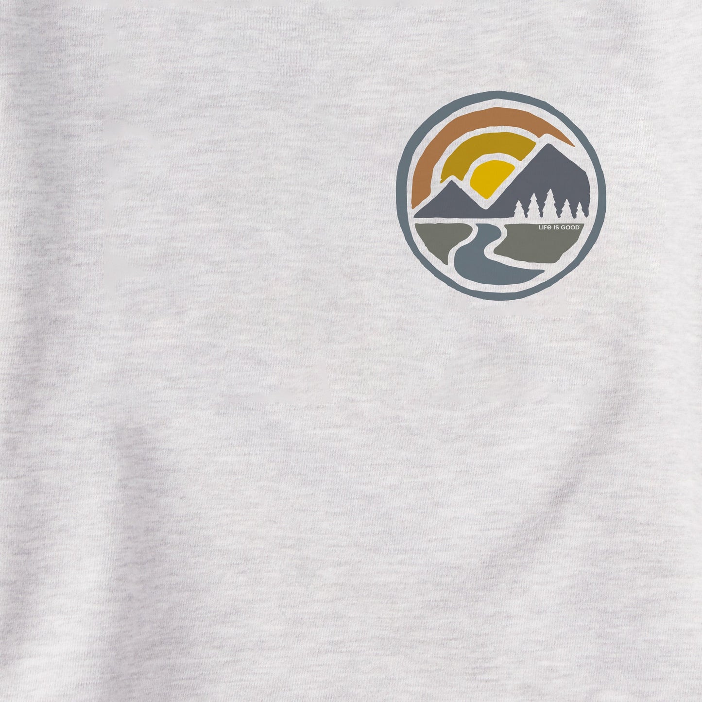 Men's Sunset Mountain Circle Simply True Fleece Hoodie