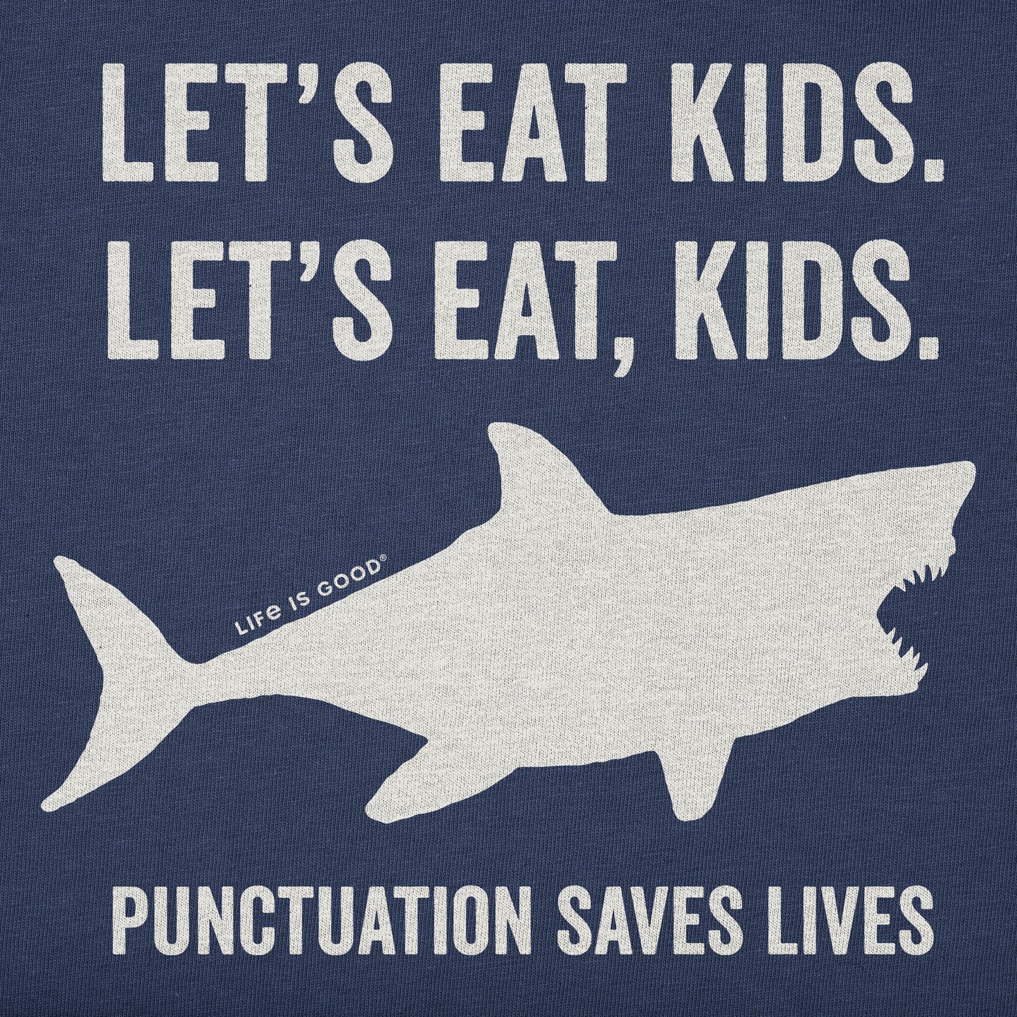 Men's Let's Eat, Kids Shark Short Sleeve Crusher Tee