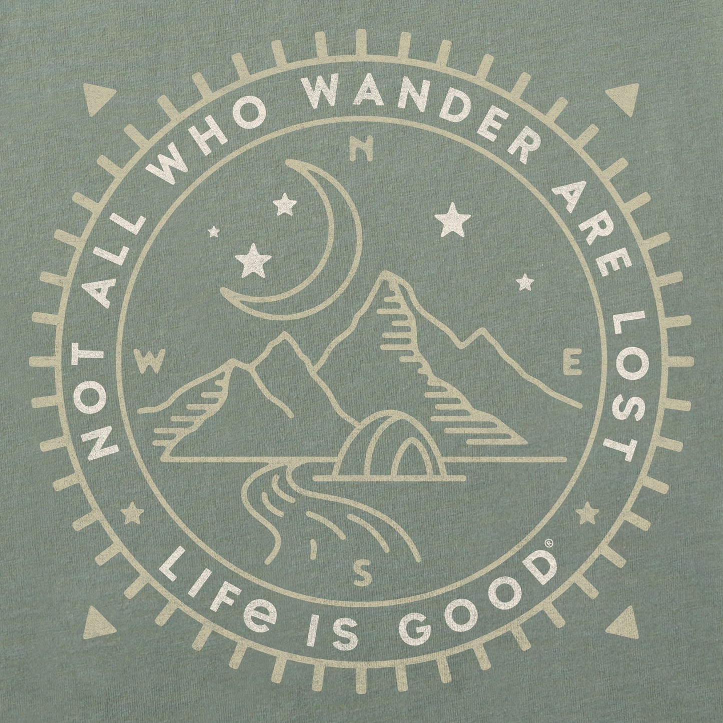 Men's Wander Compass Scene Simply True Fleece Hoodie