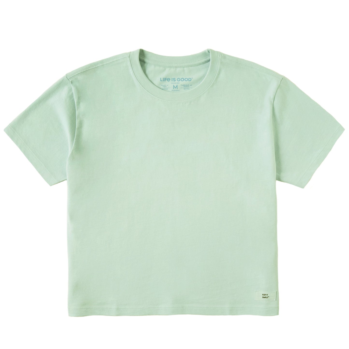 Women's Solid Short Sleeve Crusher Boxy Tee