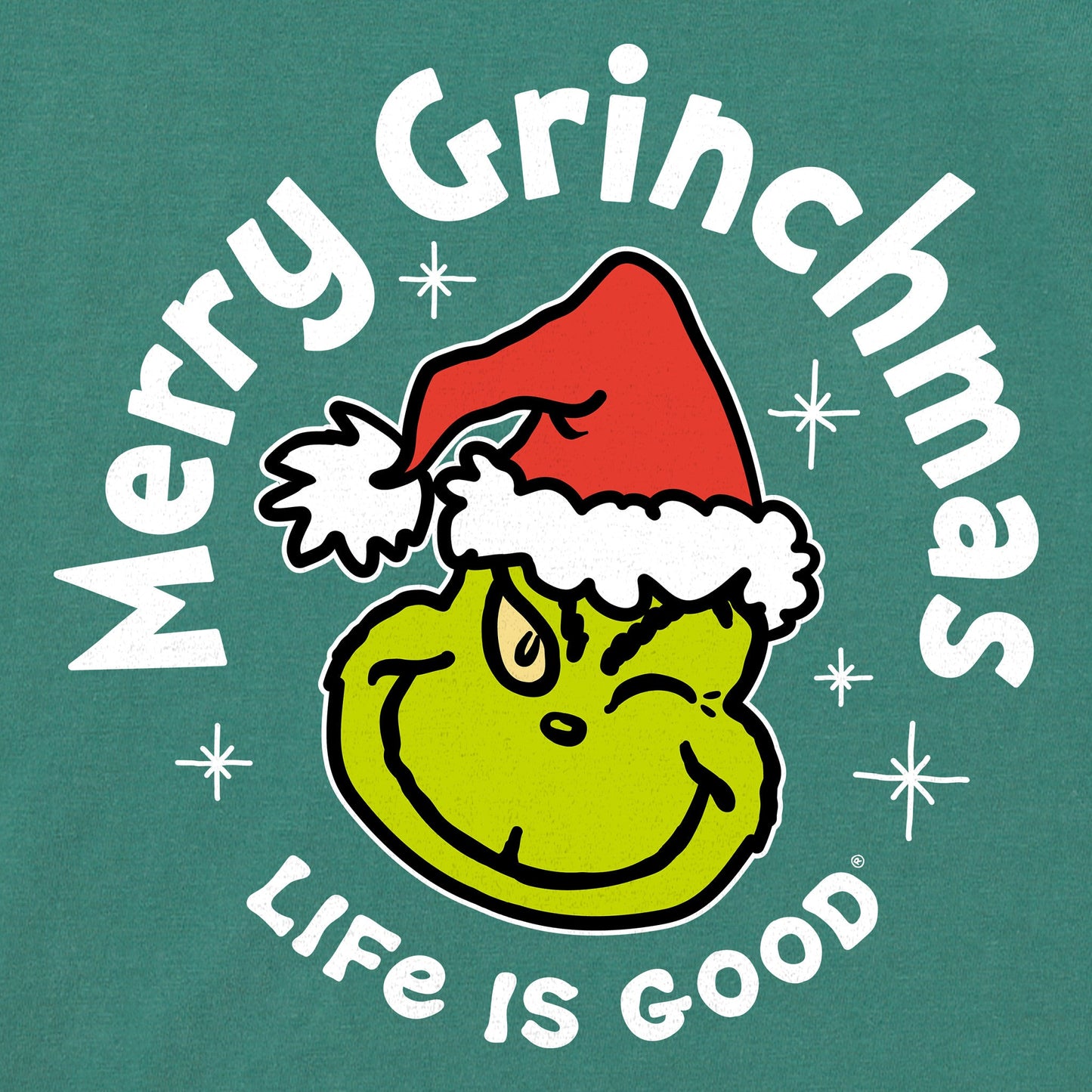 Men's Merry Grinchmas Wink Short Sleeve Crusher Tee