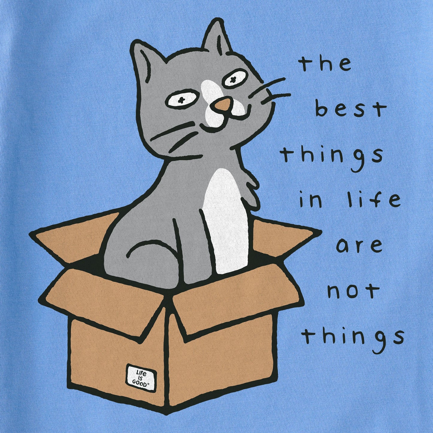 Women's Best Things Cat in a Box Short Sleeve Crusher Tee