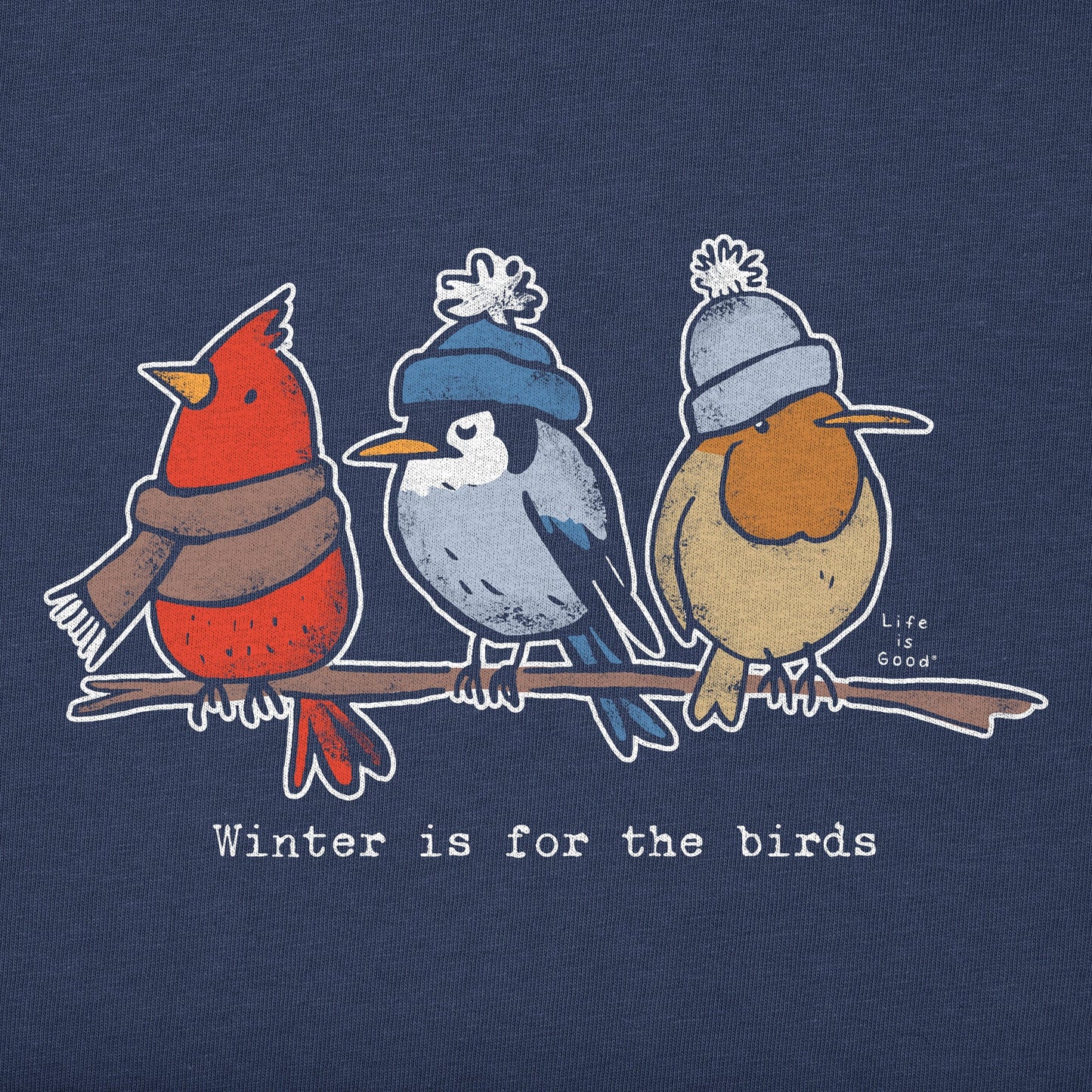 Men's Shady Winter is for the Birds Short Sleeve Crusher Tee