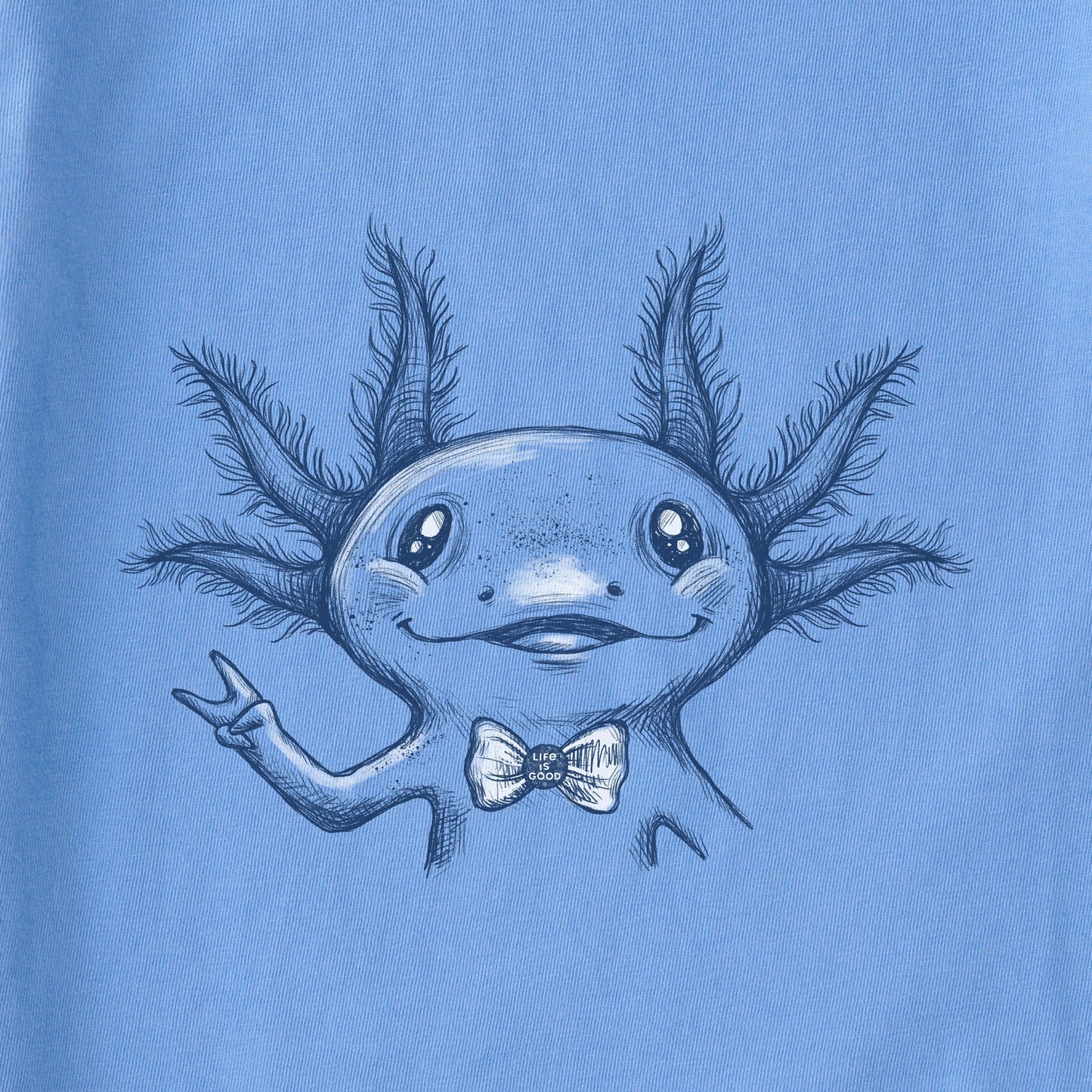 Kids Peaceful Axoltl Short Sleeve Crusher Tee