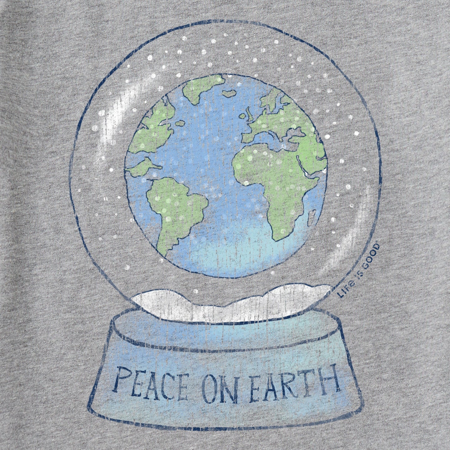 Men's Peace on Earth Snowglobe Short Sleeve Crusher Tee