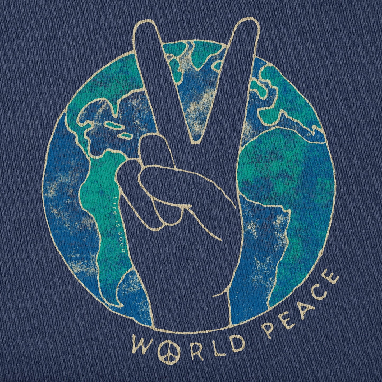 Kids World Peace Sign Short Sleeve Crusher Tee