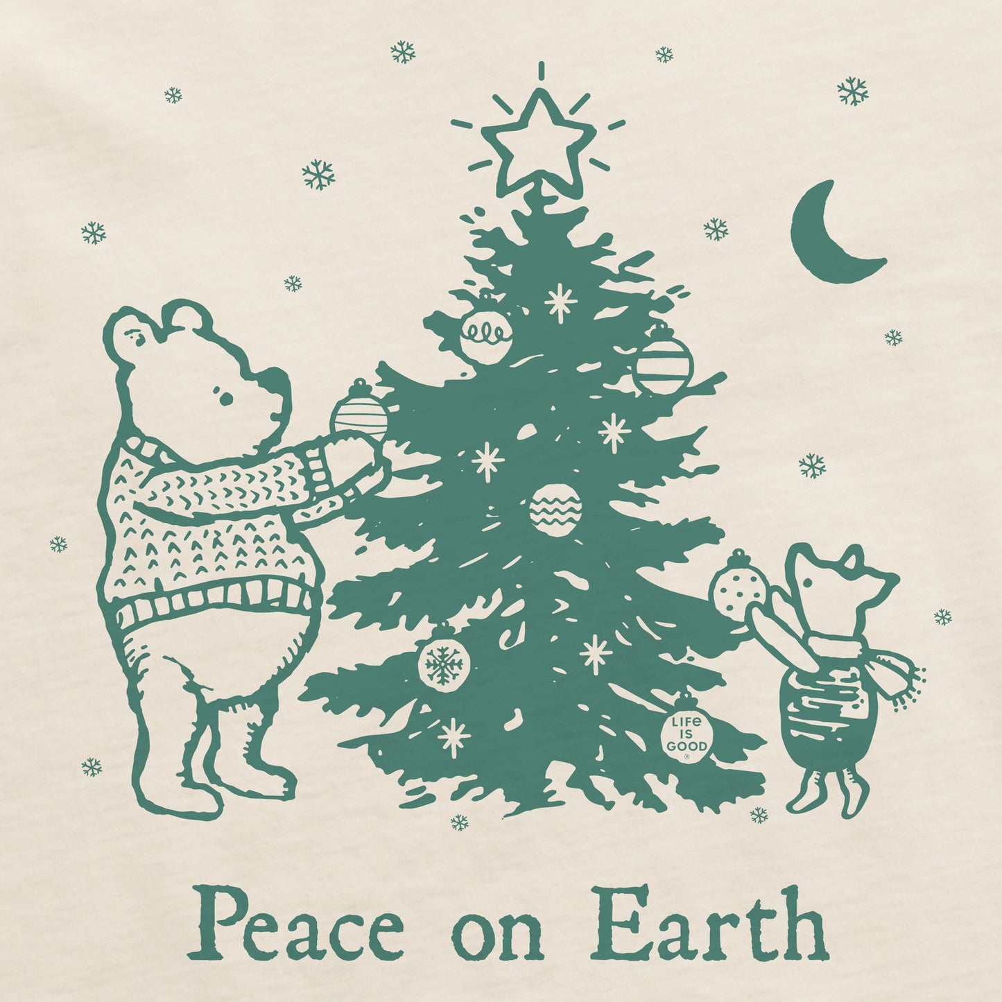Women's Winnie & P Peace on Earth Tree Short Sleeve Crusher Tee