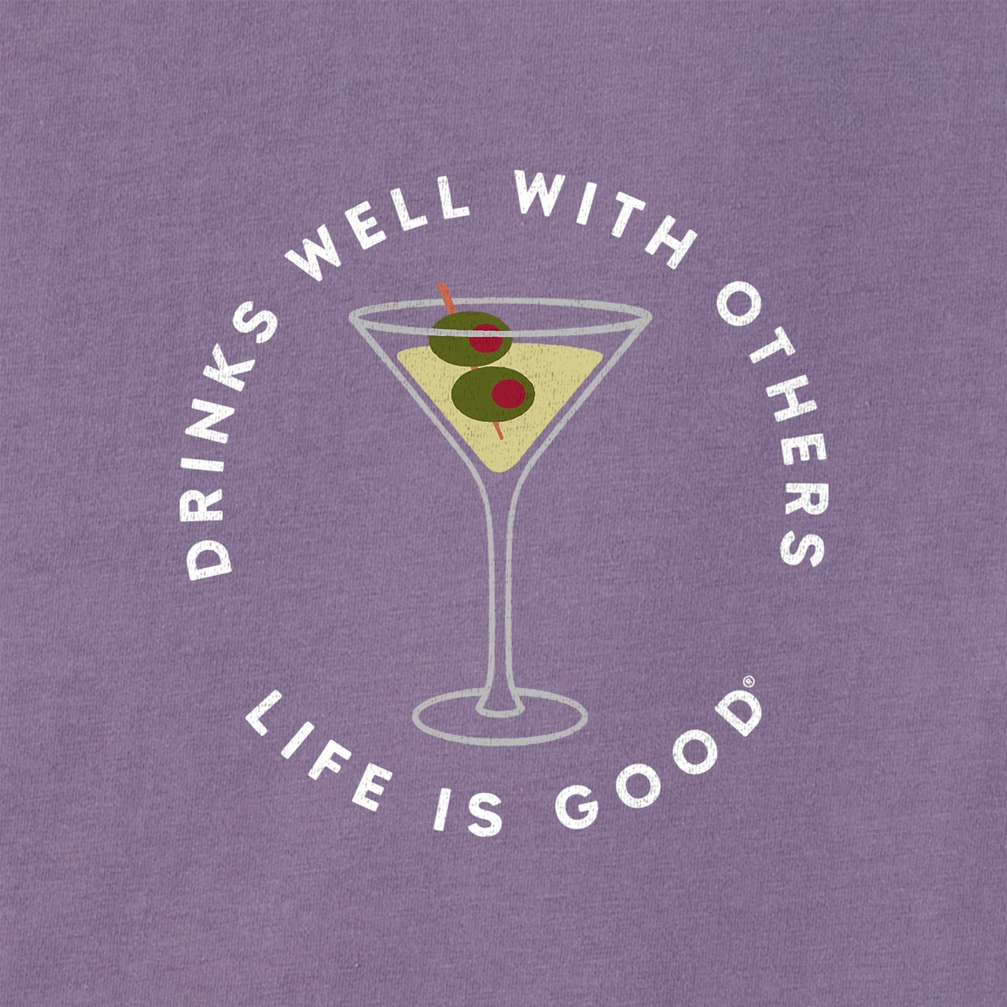Women's Drinks Well with Others Martini Short Sleeve Crusher Tee