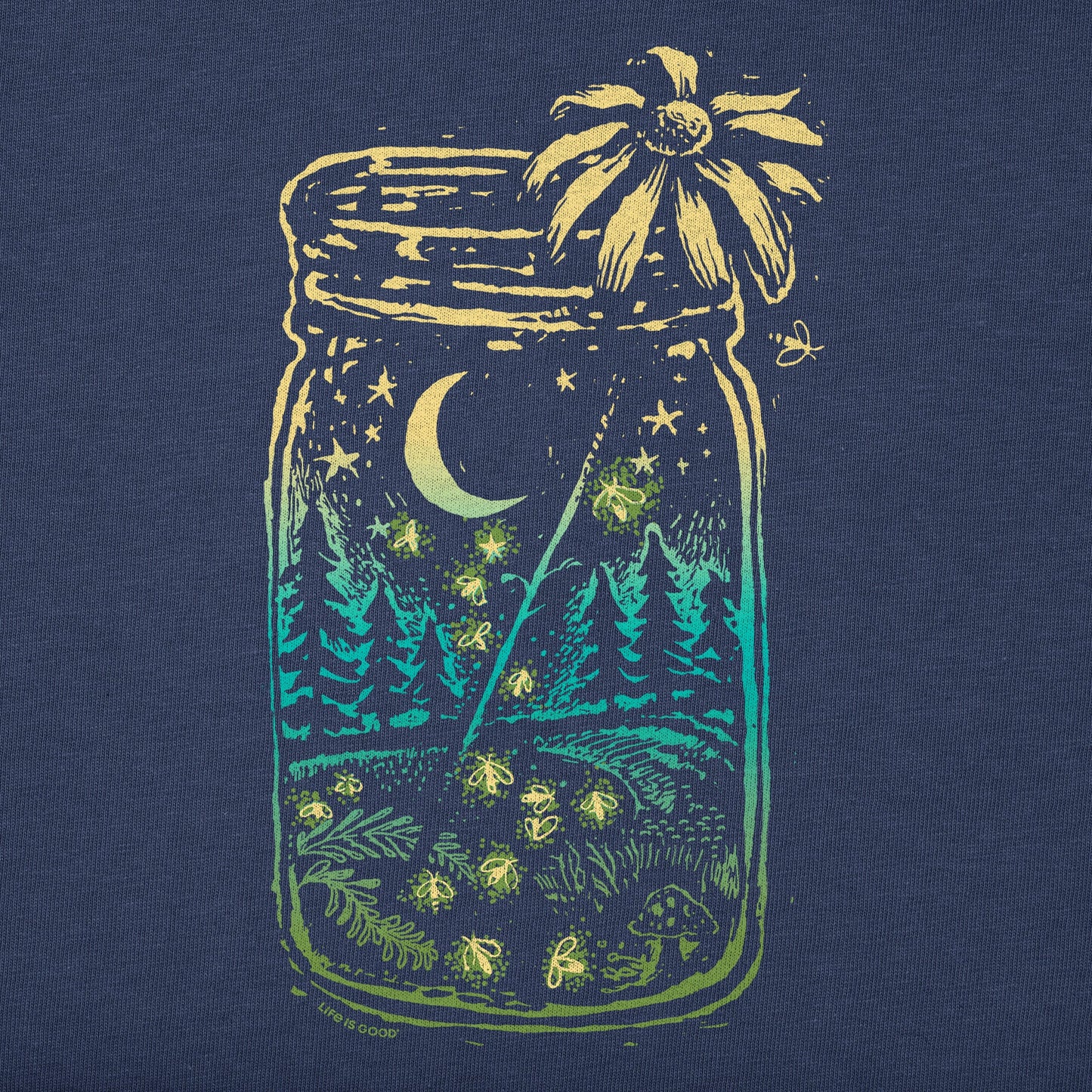 Women's Firefly Moon Jar Short Sleeve Crusher Vee