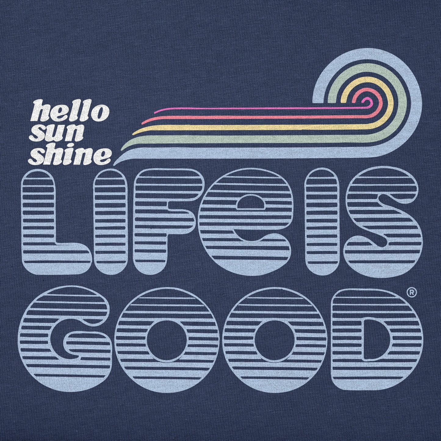 Women's Groovy Hello Sunshine Short Sleeve Crusher Vee