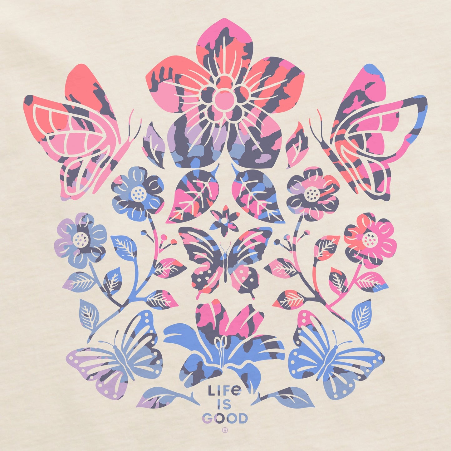 Women's Butterfly Garden Short Sleeve Crusher-LITE Tee