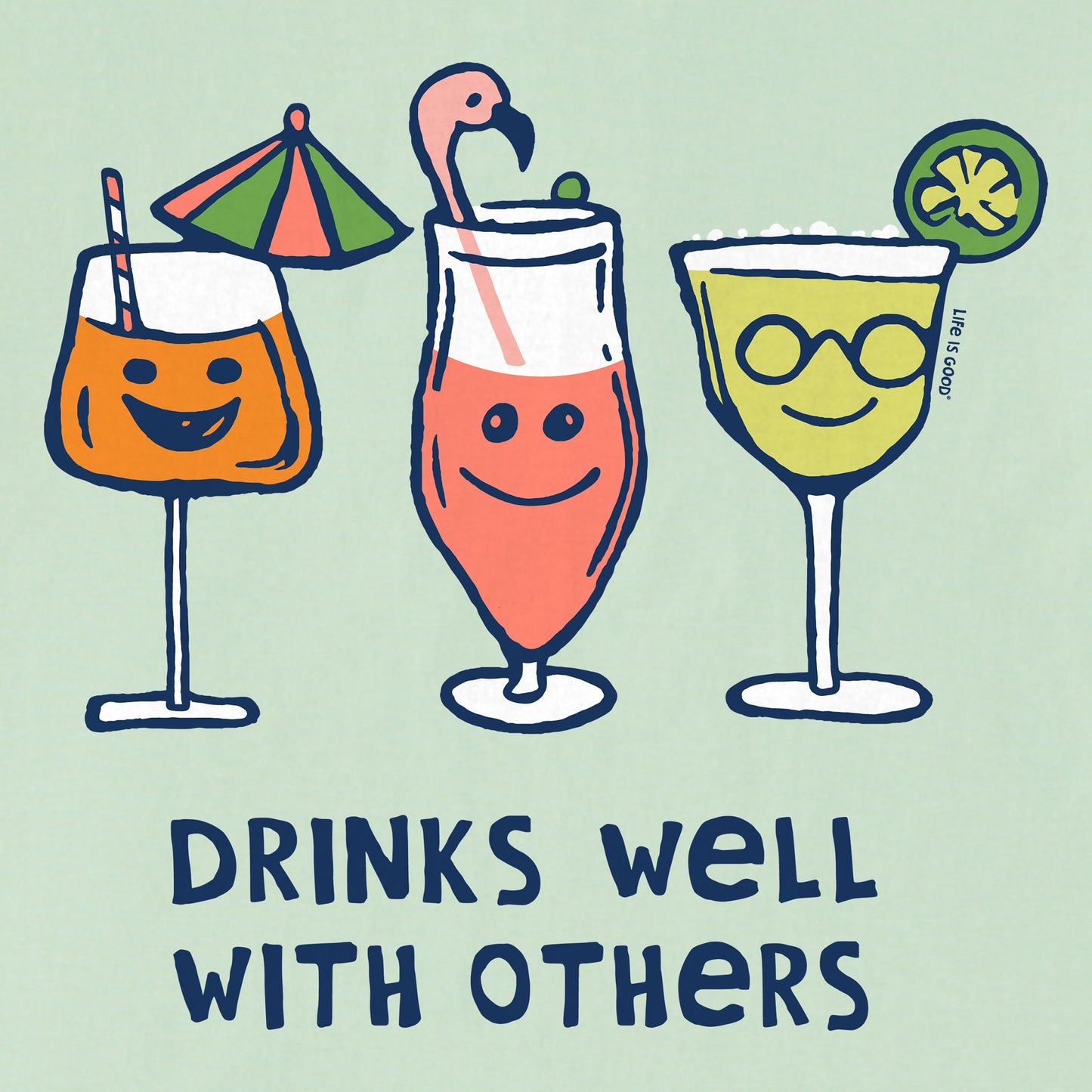 Women's Cocktail Drinks Well with Others Short Sleeve Crusher-LITE Tee