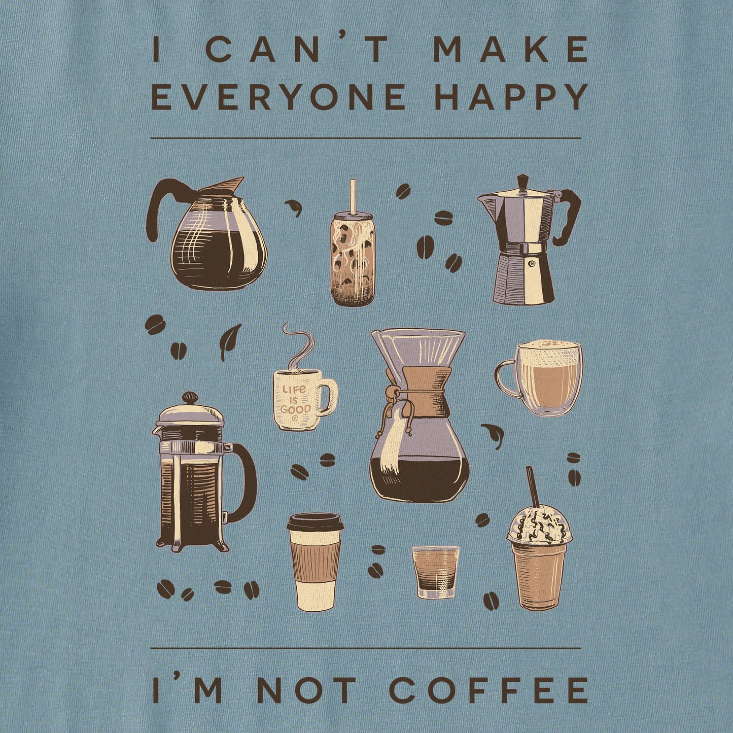 Women's Happy Coffee Short Sleeve Crusher-LITE Tee