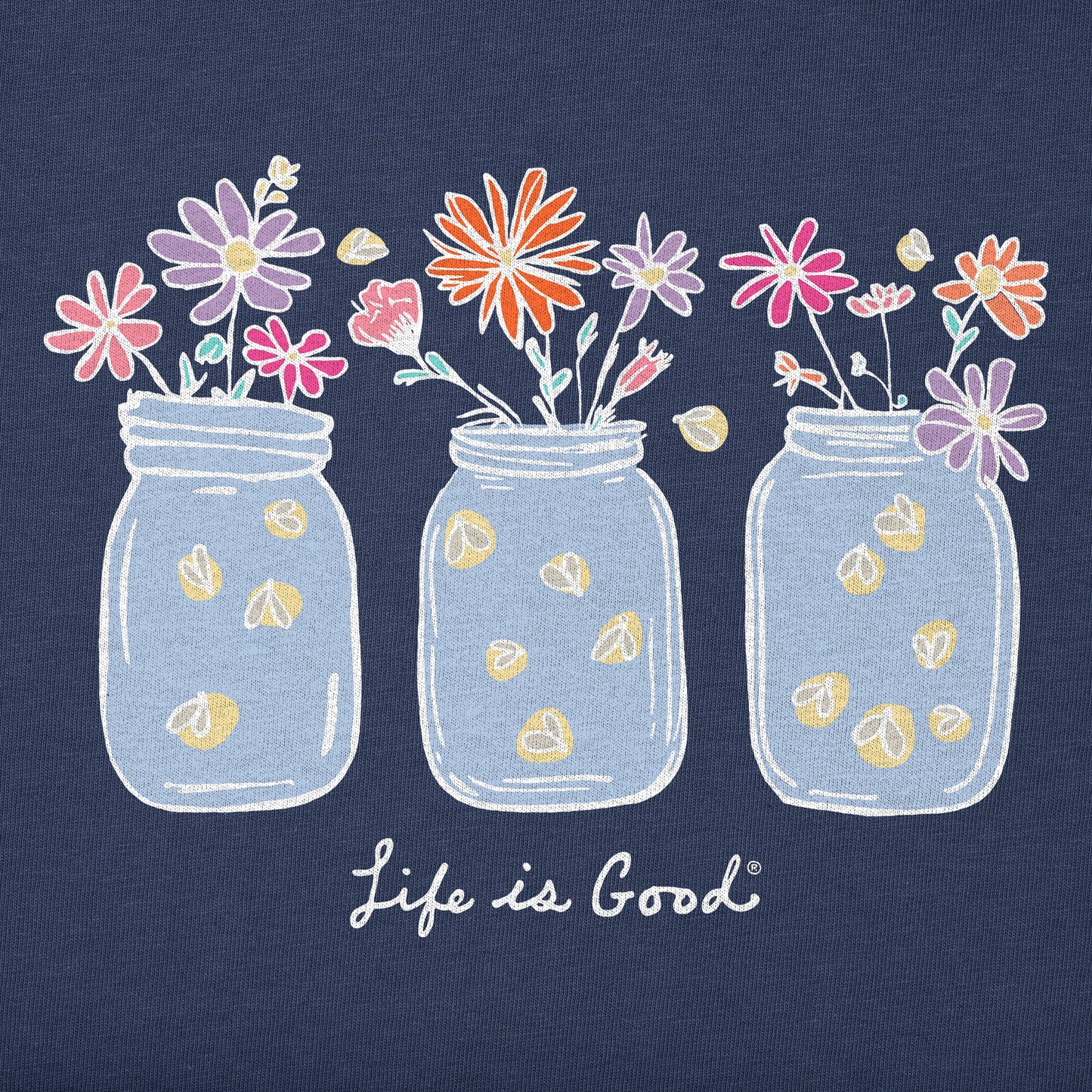 Women's Shine on Daisy Jars Short Sleeve Vee