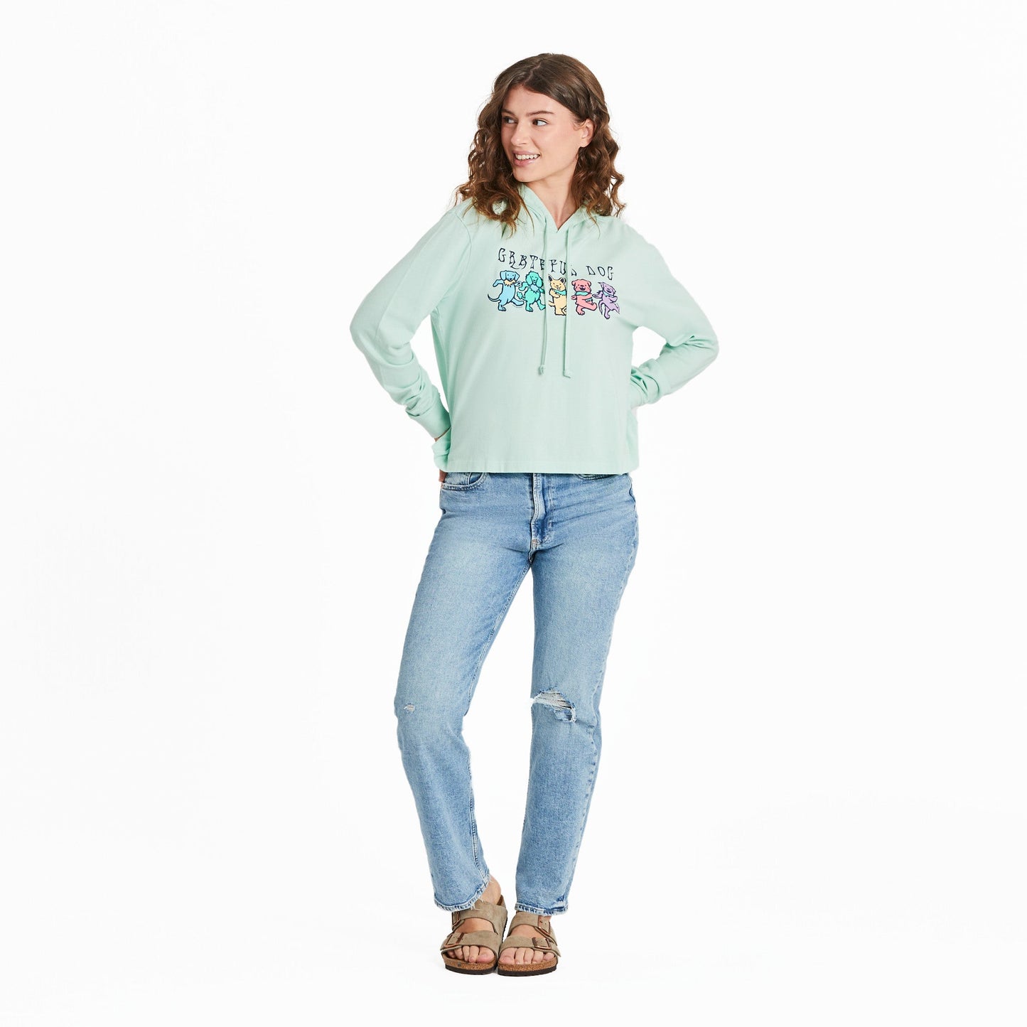 Women's Grateful Dog Crusher Boxy Hoodie