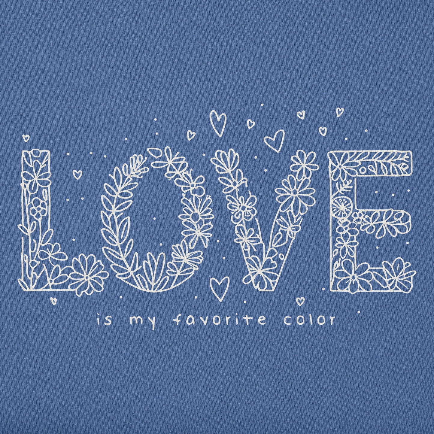 Women's Quirky Love is My Favorite Color Short Sleeve Vee