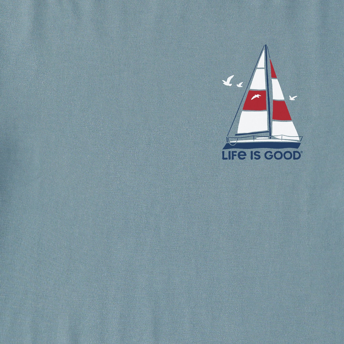 Men's Boats Well with Others Sail Boat Large Short Sleeve Crusher Tee