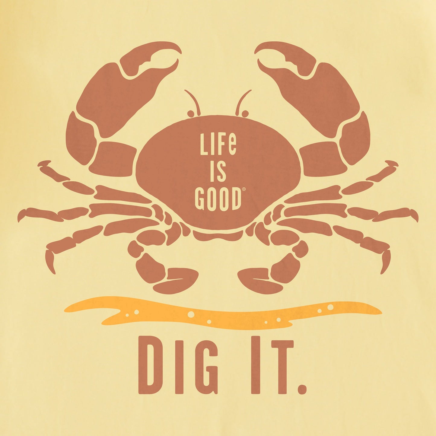 Men's Dig it Crab Short Sleeve Crusher Tee