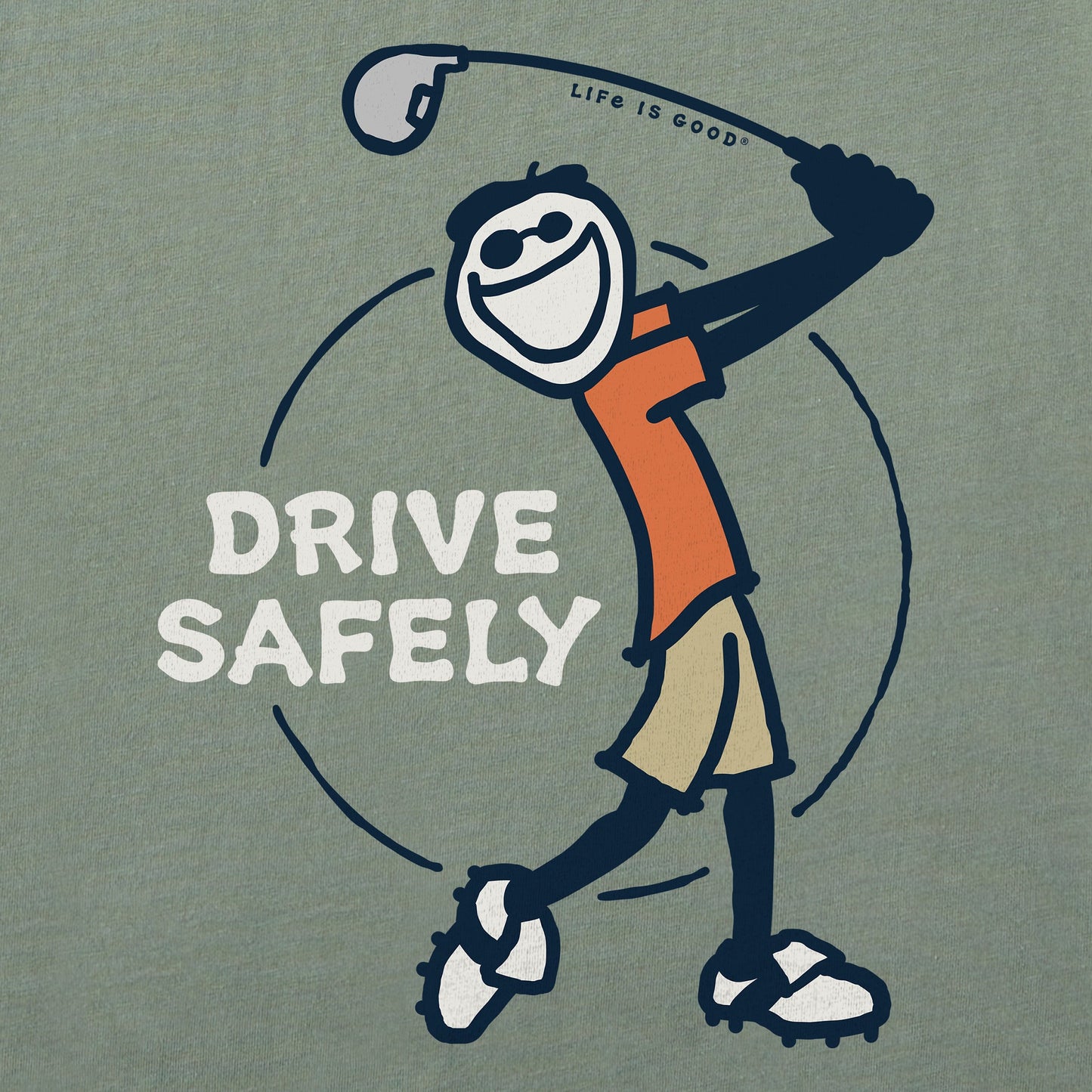 Men's Jake Golf Drive Safely Short Sleeve Crusher-LITE Tee