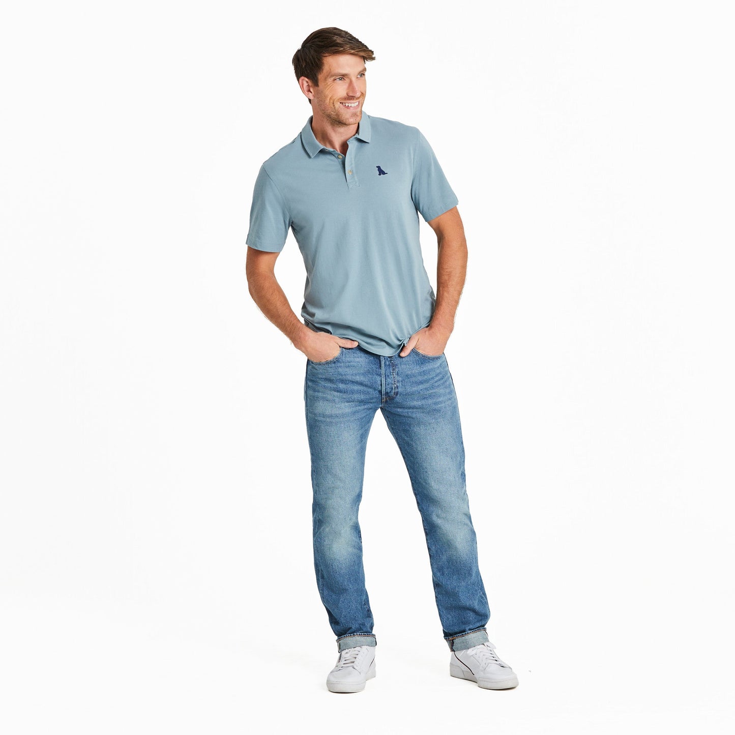 Men's Simple Dog Short Sleeve Crusher-LITE Polo