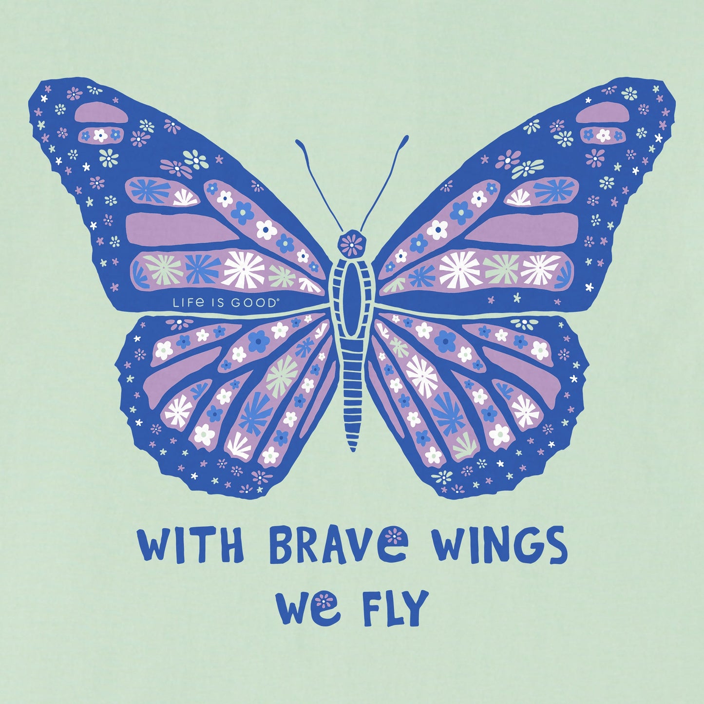 Kids With Brave Wings Butterfly Short Sleeve Crusher Tee