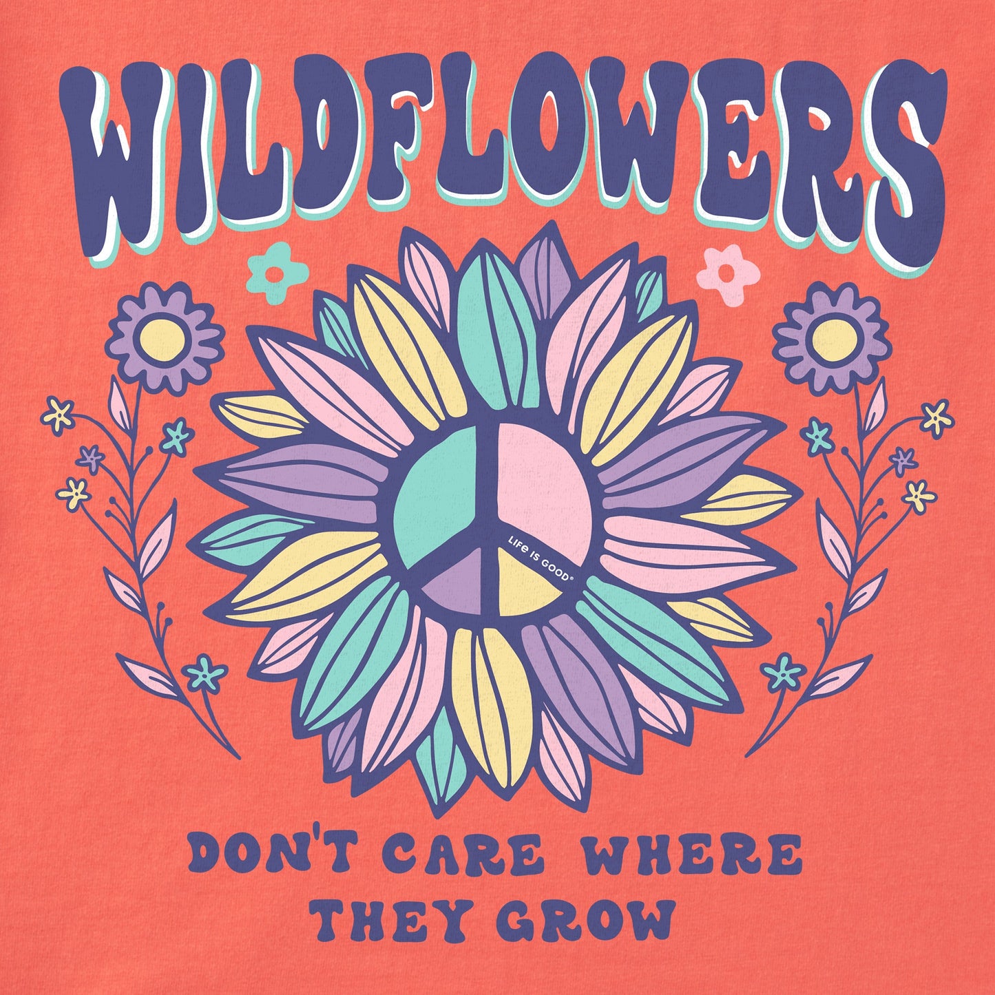 Kids Wildflowers Can Where They Grow Short Sleeve Crusher Tee