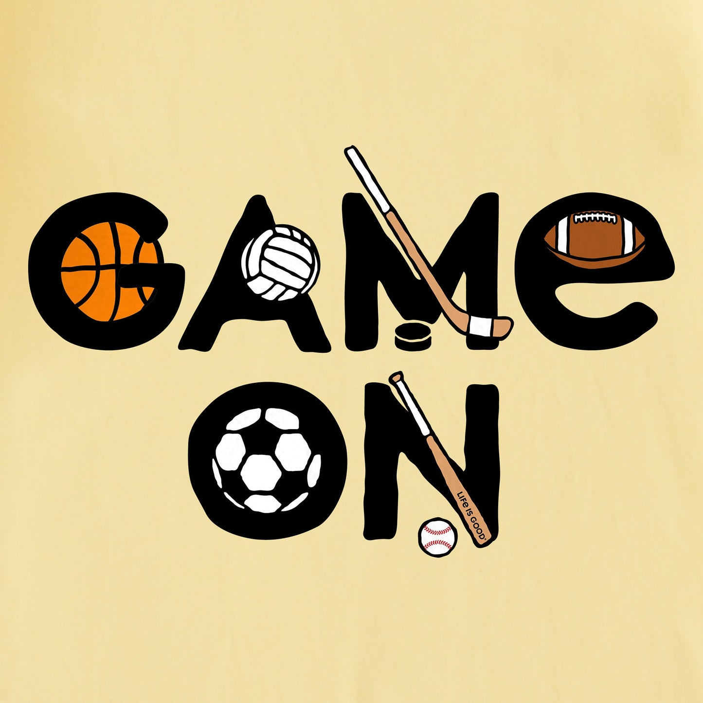 Kids Sport Game On Stacked Short Sleeve Crusher Tee