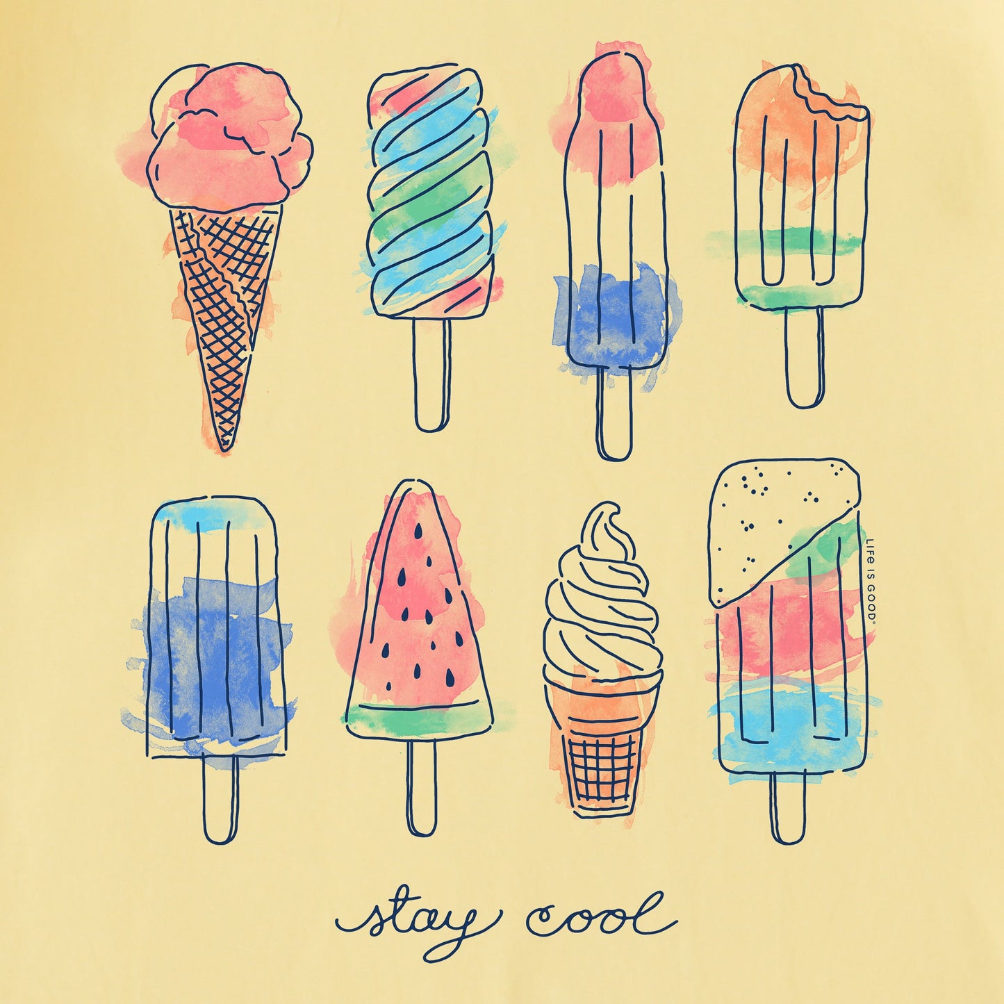 Kids Ice Cream & Popsicles Short Sleeve Crusher Tee