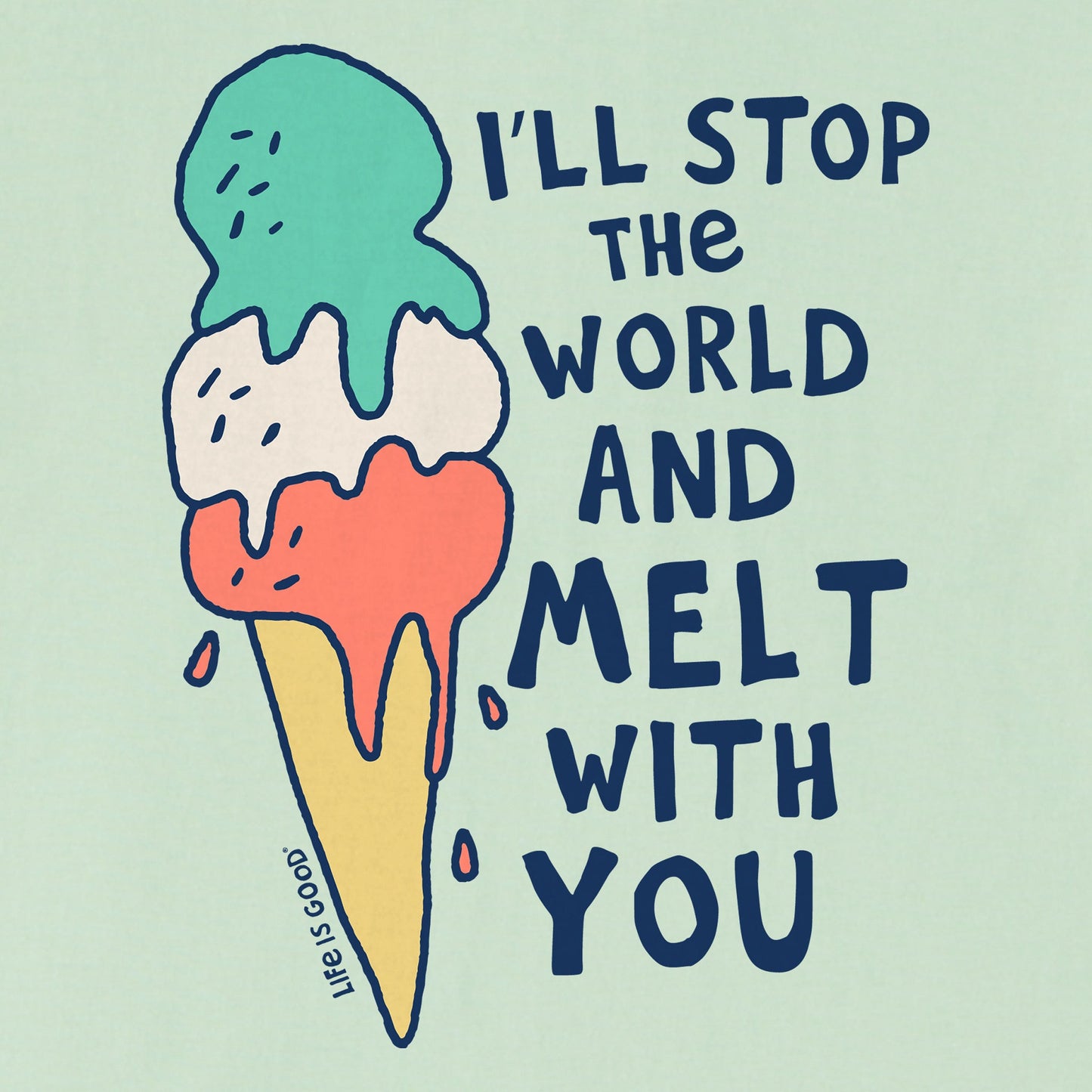 Toddler Melt With You Ice Cream Short Sleeve Crusher Tee