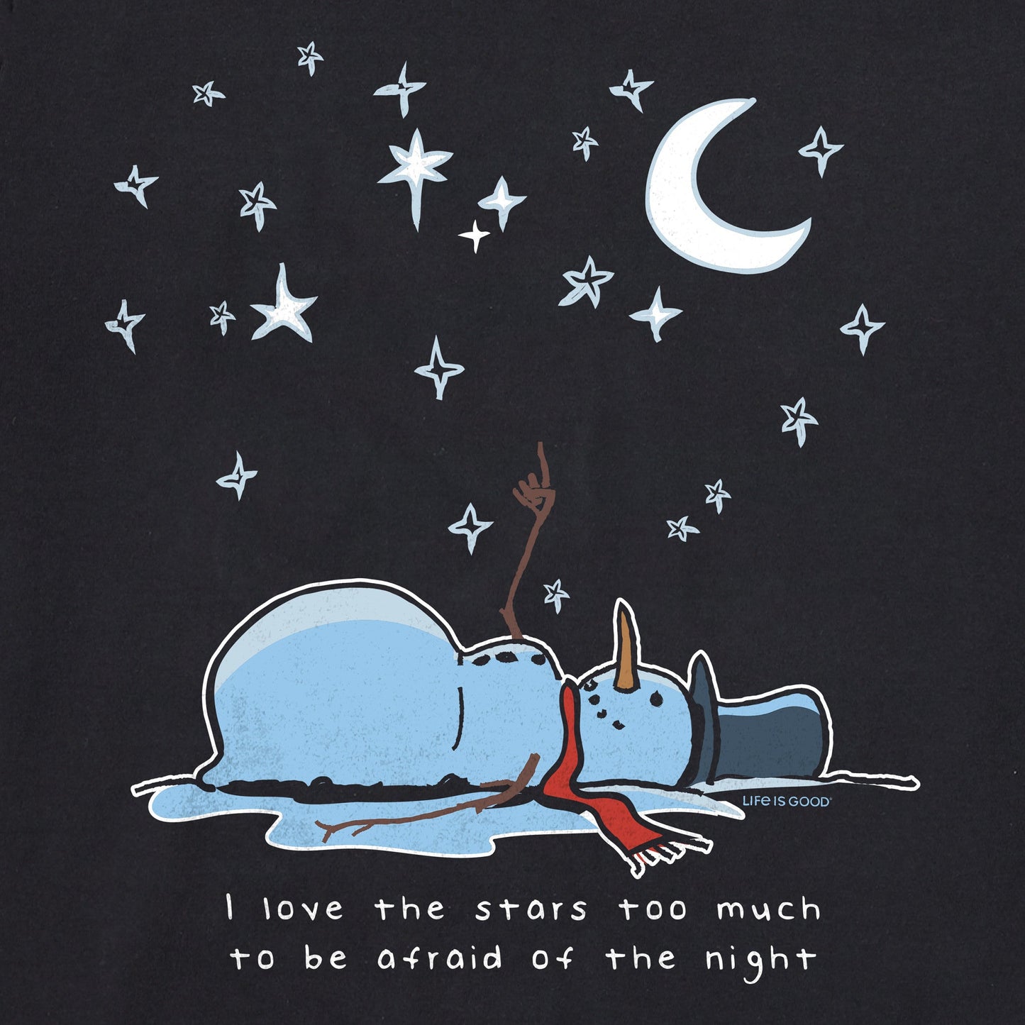 Men's Snowman Star Lover Long Sleeve Crusher Tee