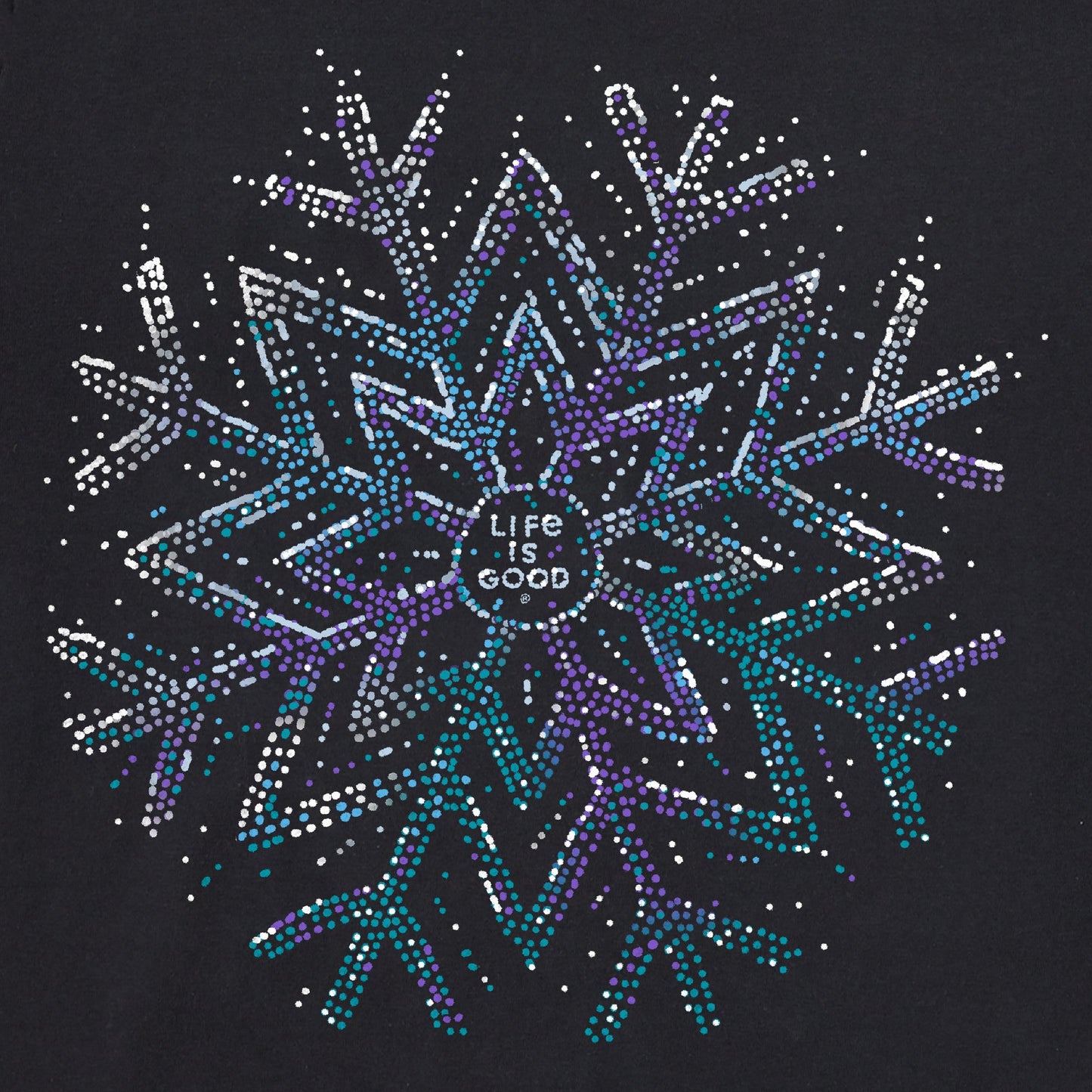 Women's Sparkle Snowflake Long Sleeve Crusher Tee