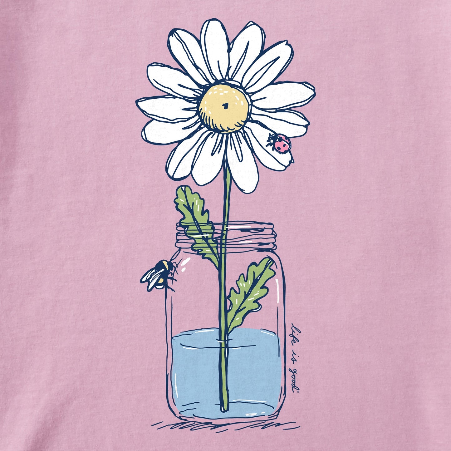 Women's Daisy Jar Short Sleeve Crusher Vee