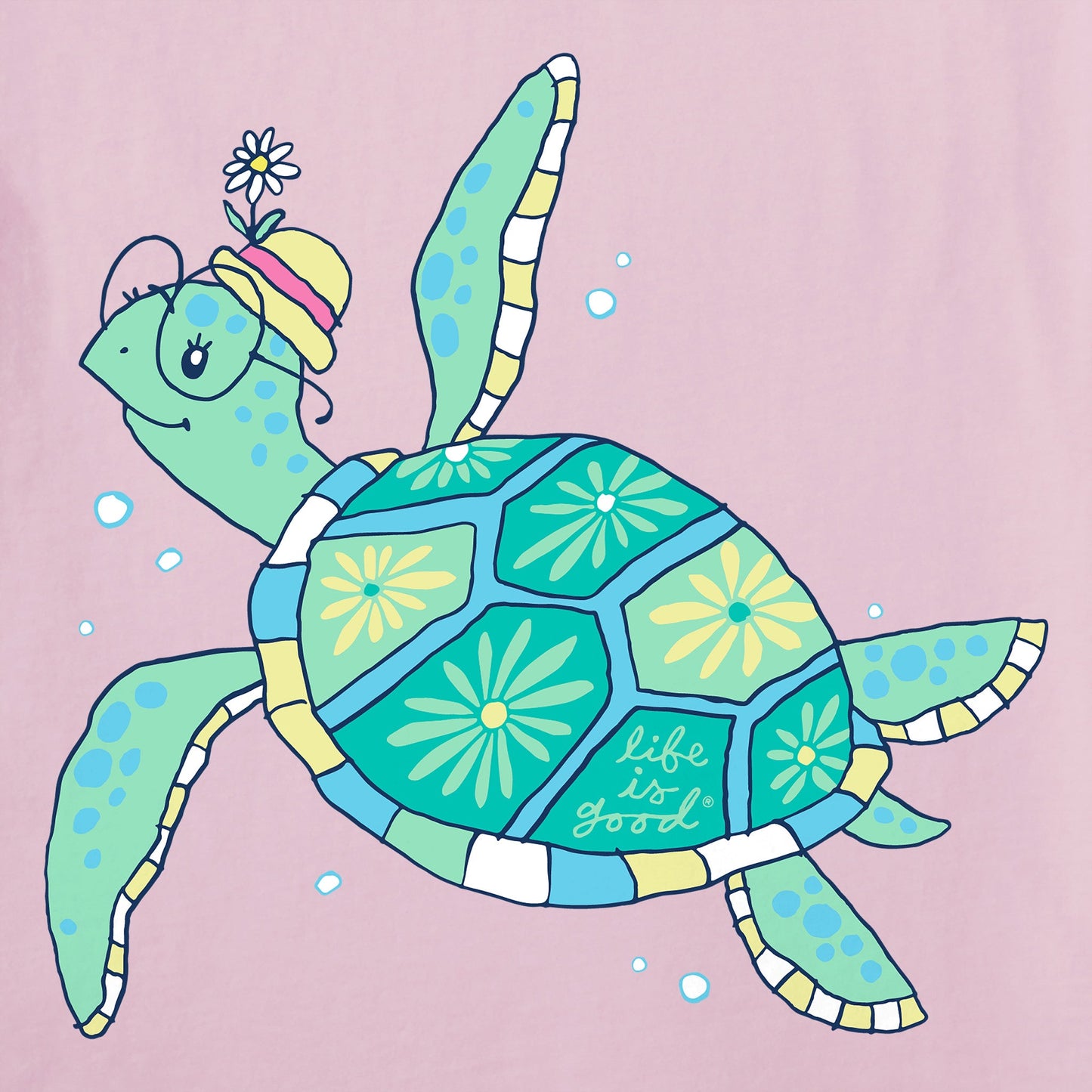 Women's Stylish Sea Turtle Short Sleeve Crusher Vee