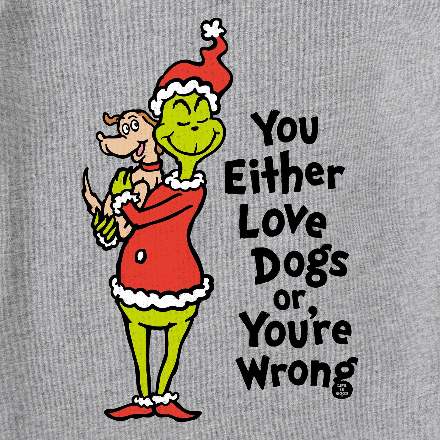 Kids Love Dogs Grinch & Max Long Sleeve Crusher Tee