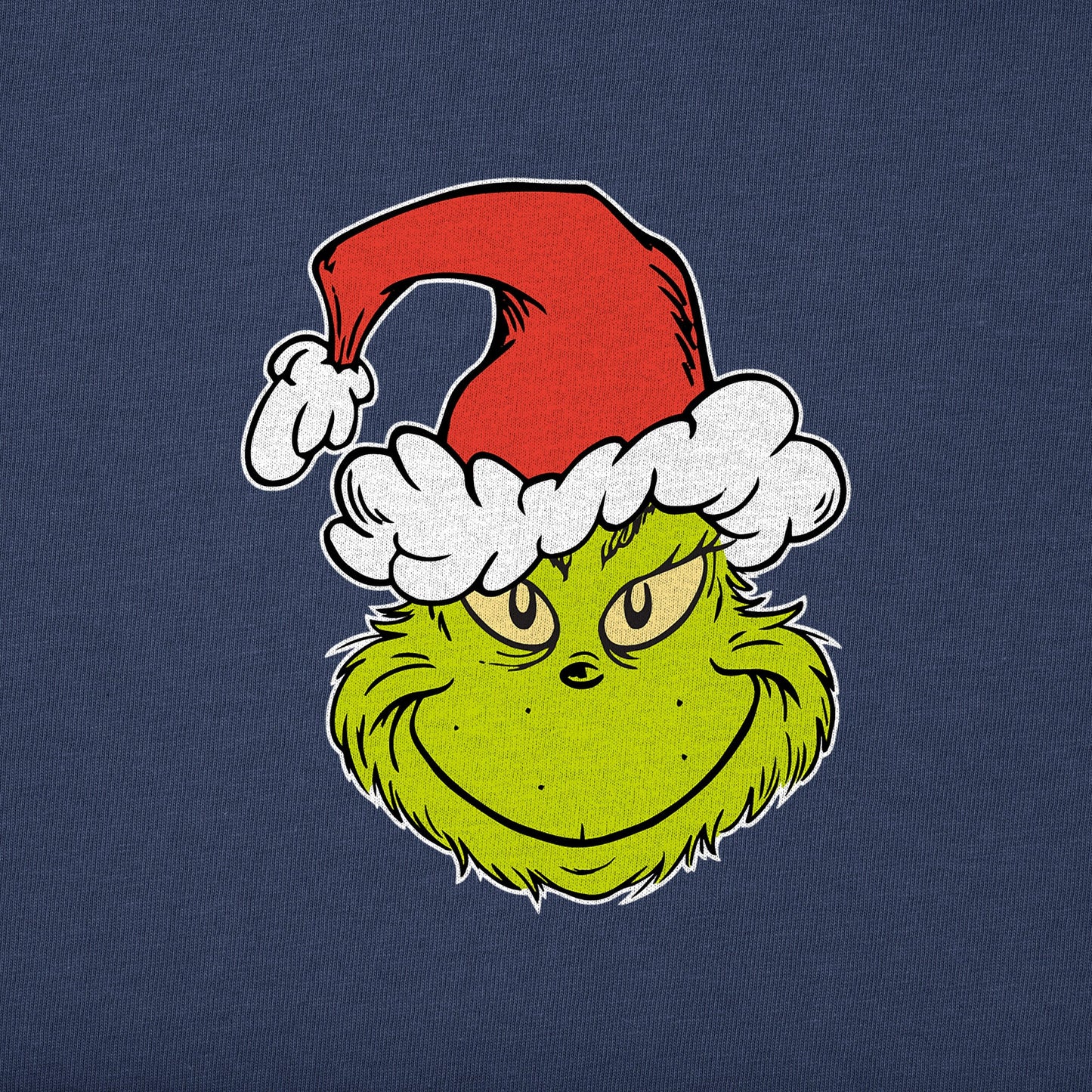 Women's Grinch Santa Hat Long Sleeve Crusher Vee