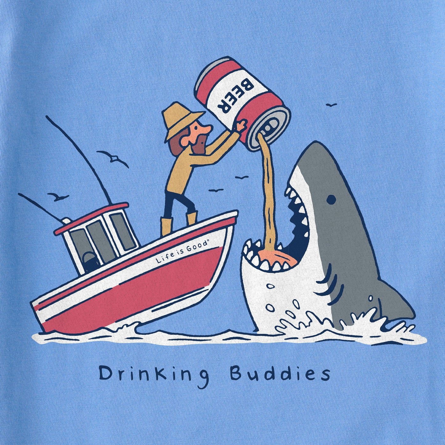 Women's Drinking Buddies Shark Short Sleeve Tee