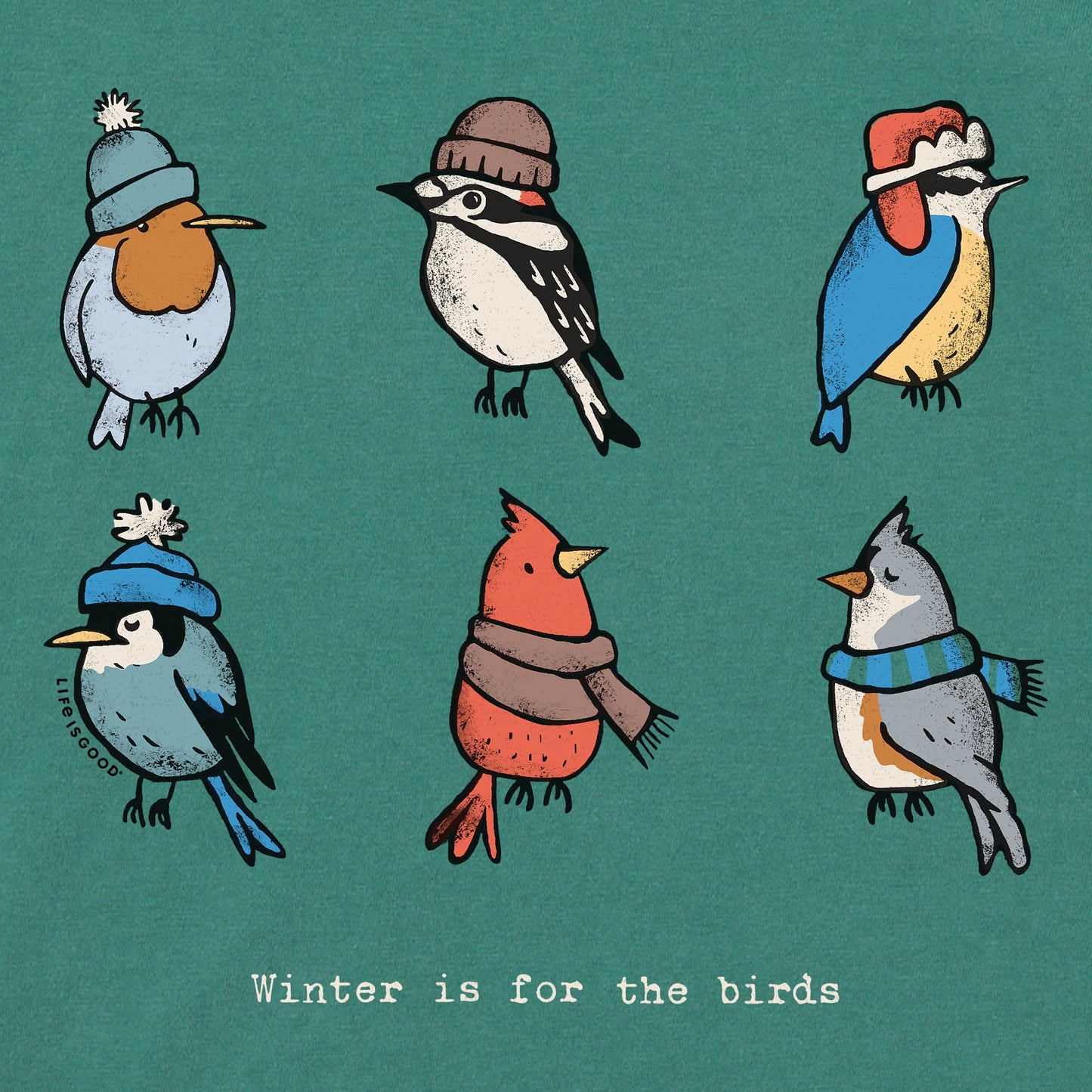 Women's Winter is for the Birds Grid Short Sleeve Crusher Tee