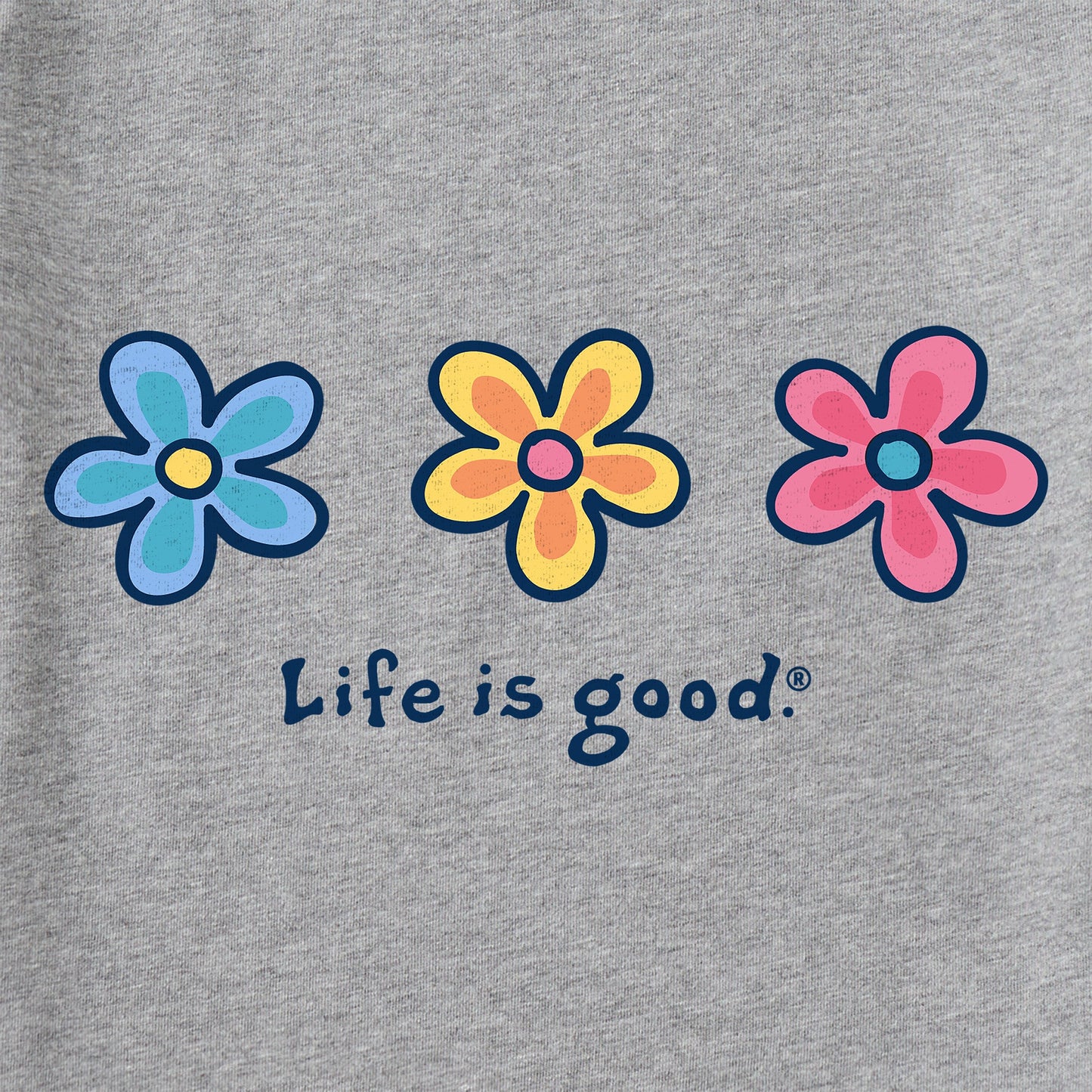 Women's Three Daisies Long Sleeve Crusher Vee