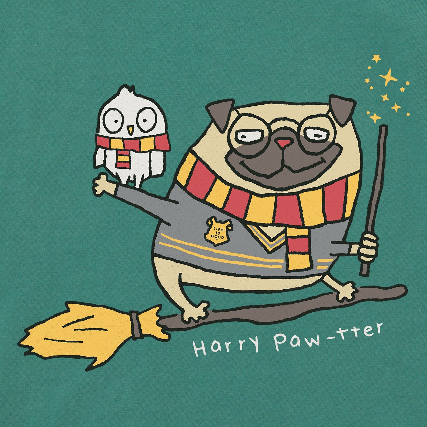 Kids Harry Paw-ter Long Sleeve Crusher Tee